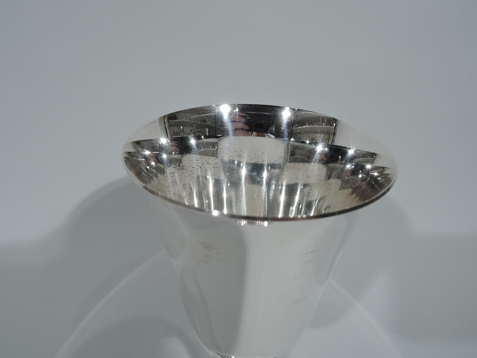 20th Century Set of 12 Gorham Sterling Silver Modern Georgian Goblets