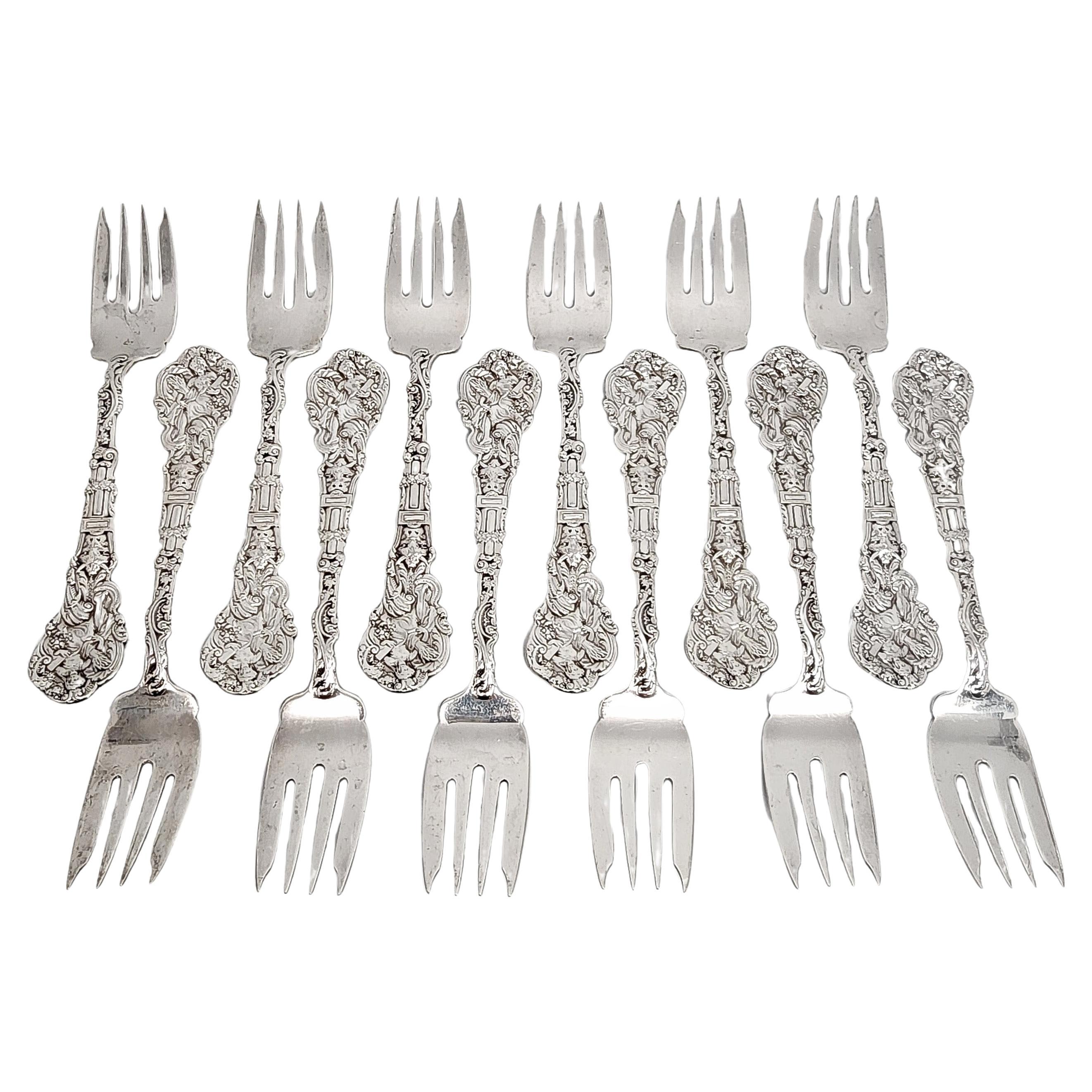 Set of 12 Gorham Versailles Sterling Silver Salad Forks