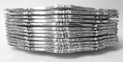 12er-Set Sterling-Silber-Teller von Graff, Washbourne & Dunn