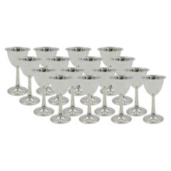 Set of 12 Hammered Goblets