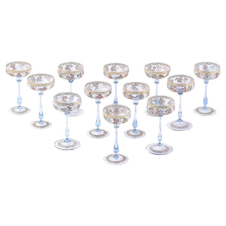 Verres à pied alsace vintage Transparent/Vert