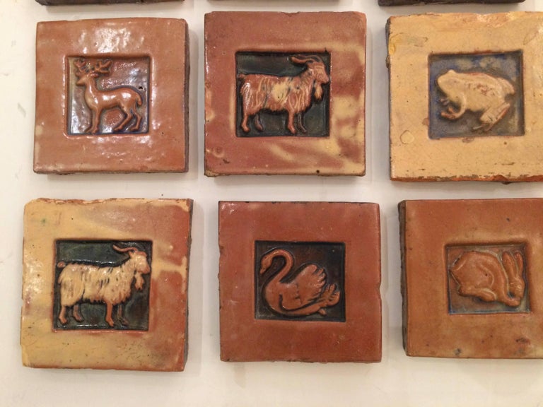 Set of 12 Handmade Moravian Tiles at 1stDibs moravian tile for sale