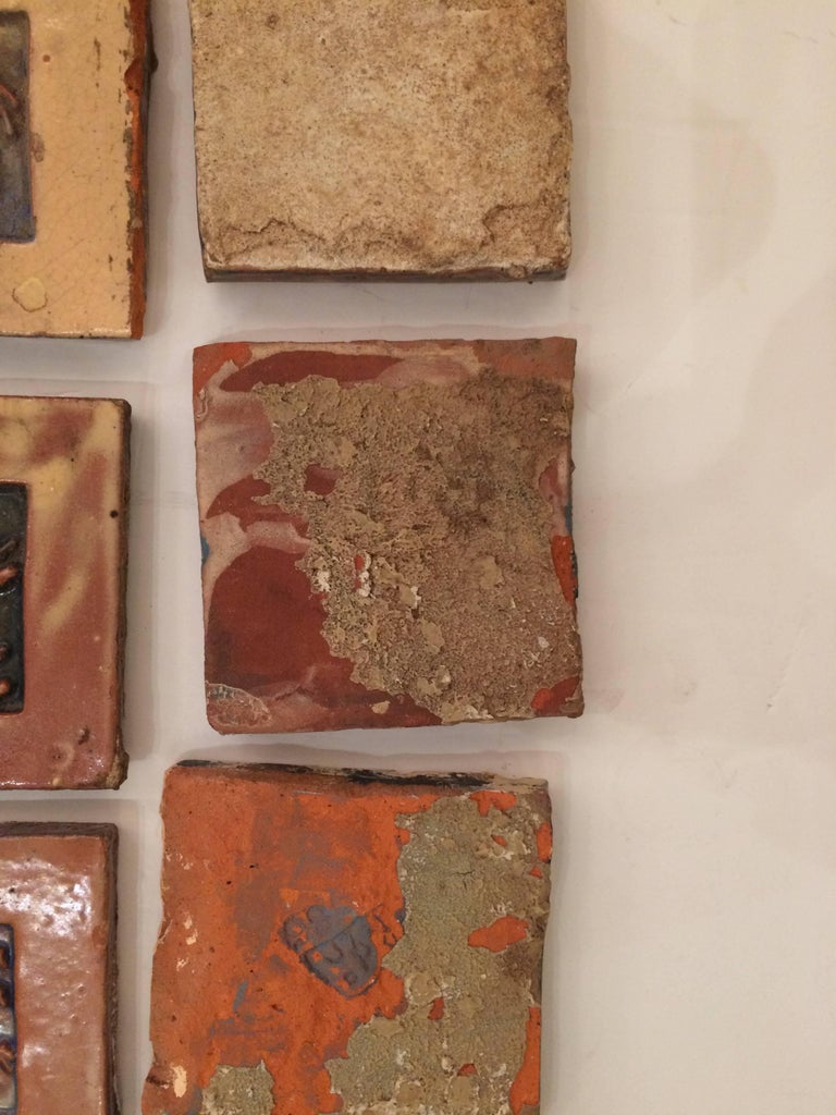 Set of 12 Handmade Moravian Tiles at 1stDibs