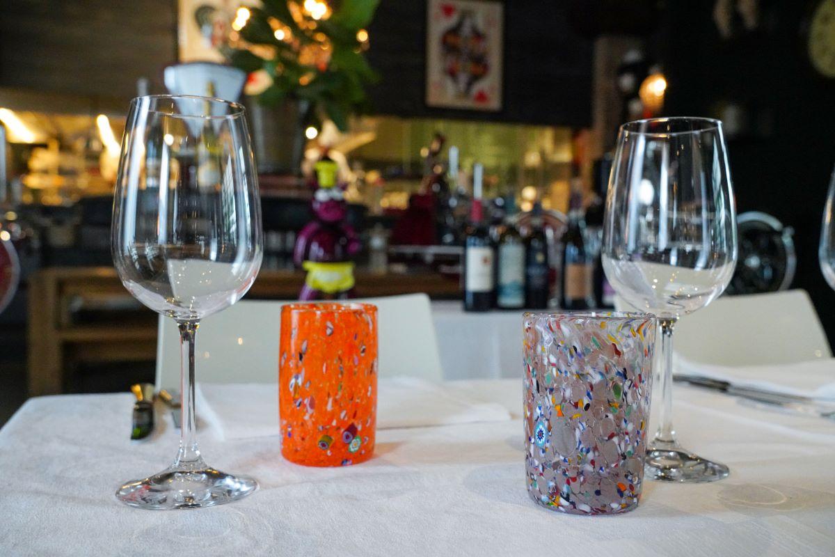 The Murano Glass Goto collection brings a piece of authentic Italian art to your dining table. Hand-blown with artistic expertise, these glasses are inspired by the traditional Venetian 