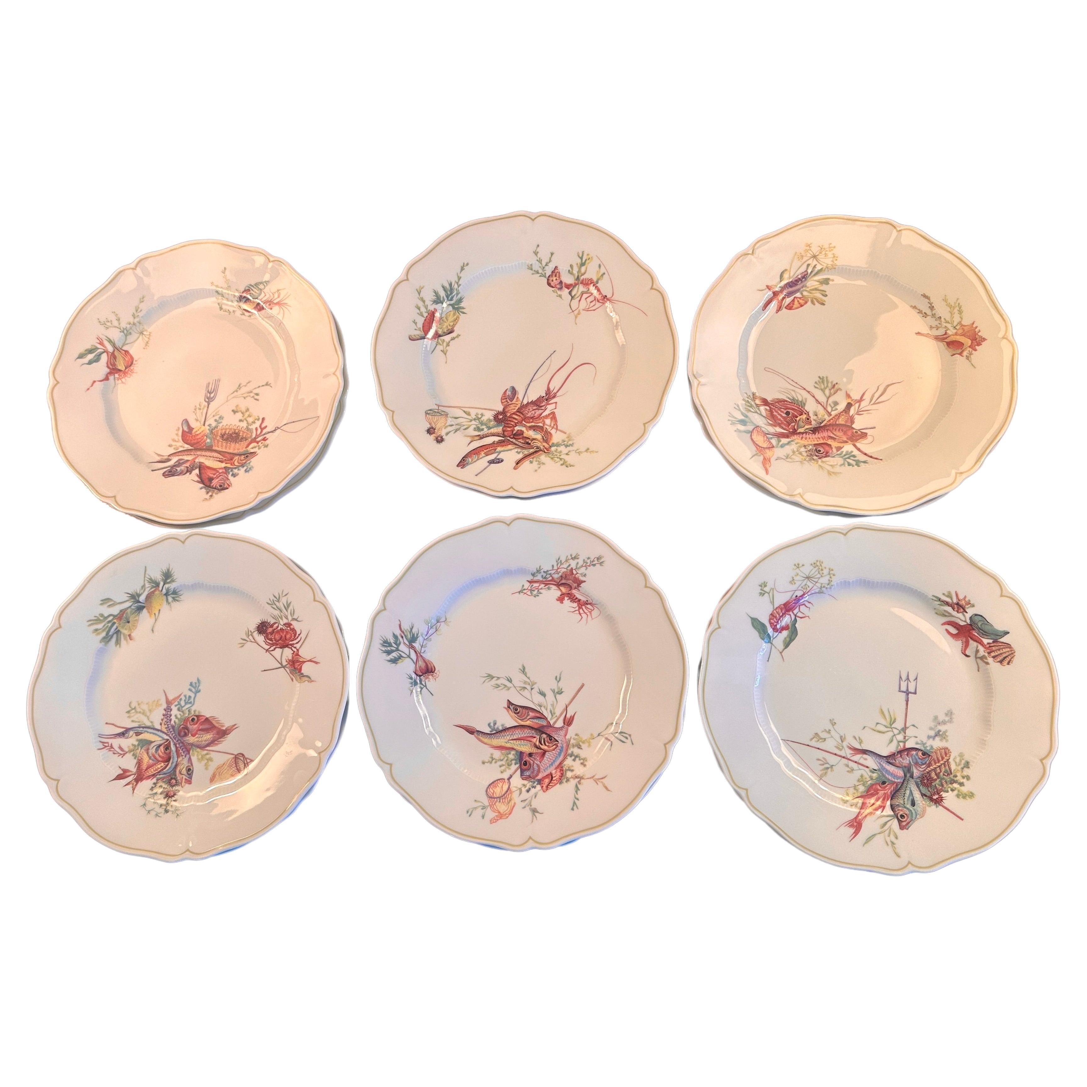 dinner plates with fish design