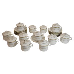 Set of 12 Herend Porcelain Covered Chocolate Cups and Saucers