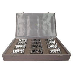 Set of 12 Hermès Fabulous French Horse Race Place Card Holders