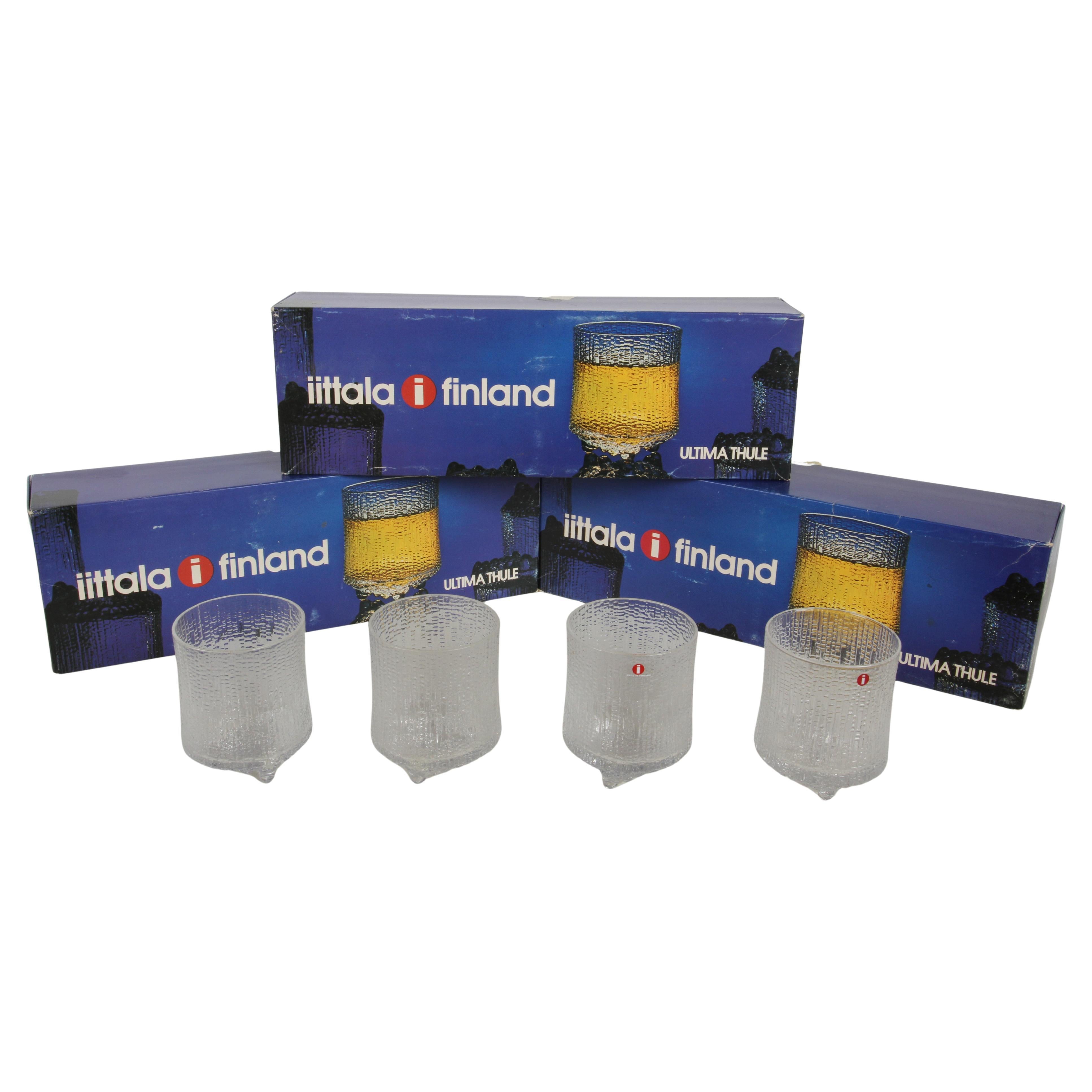 Set of 12 iittala Finland "ULTIMA THULE" Whiskey Glasses by Tapio Wirkkala NOS