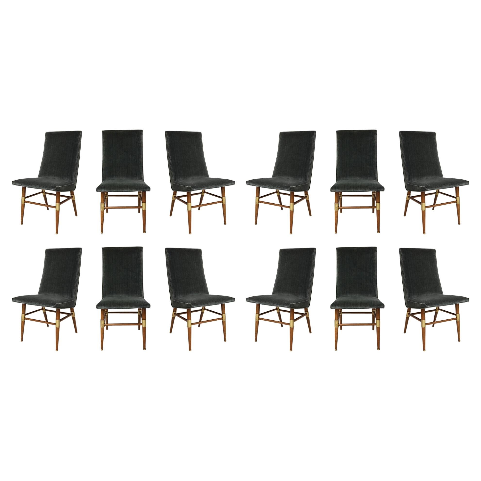 Set of 12 Italian Mid-Century Modern Dining Chairs