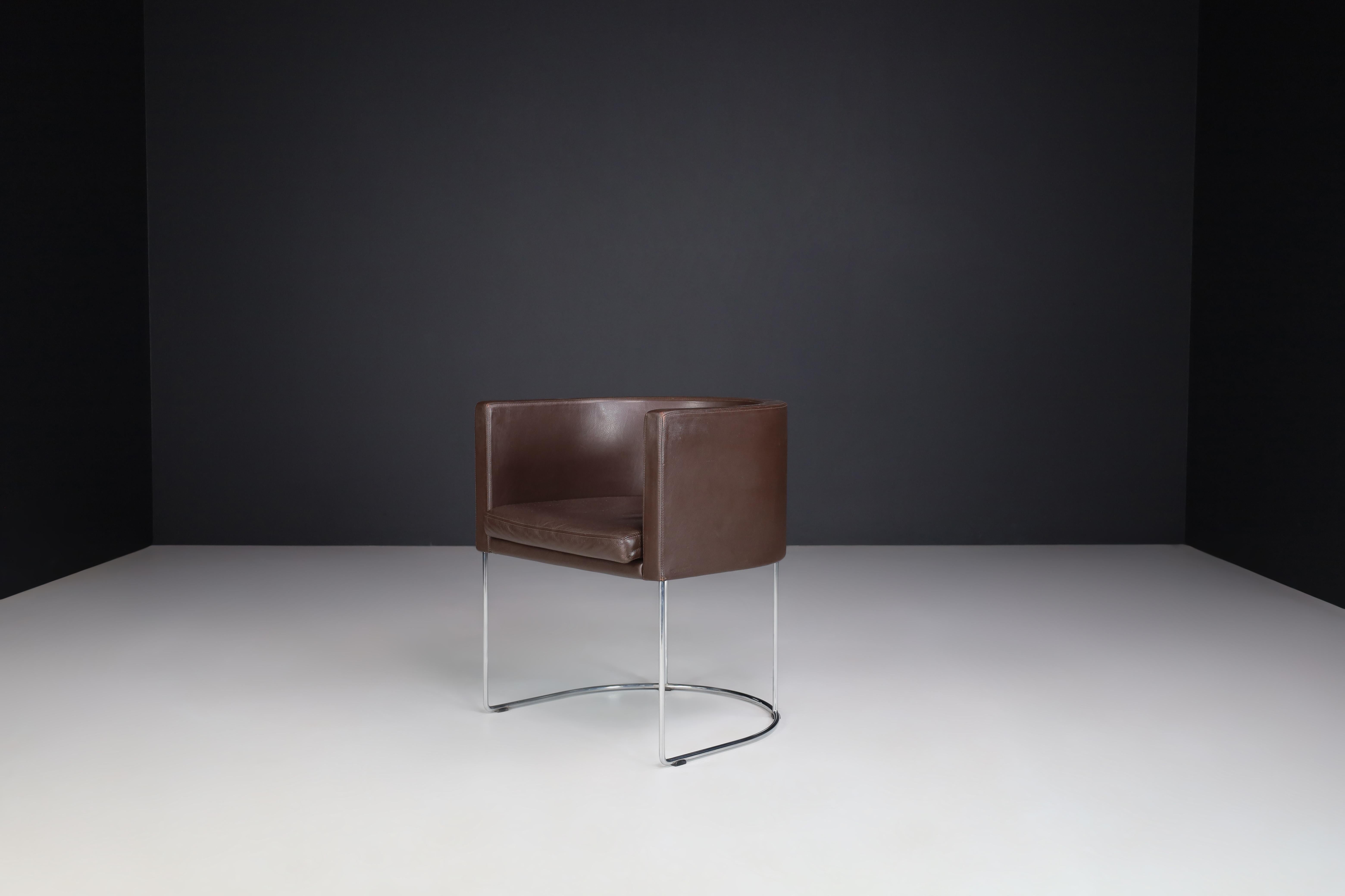 Set of 12 Italian Modern Arm Dining Chairs by Piero Lissoni for Matteo Grassi In Good Condition For Sale In Almelo, NL