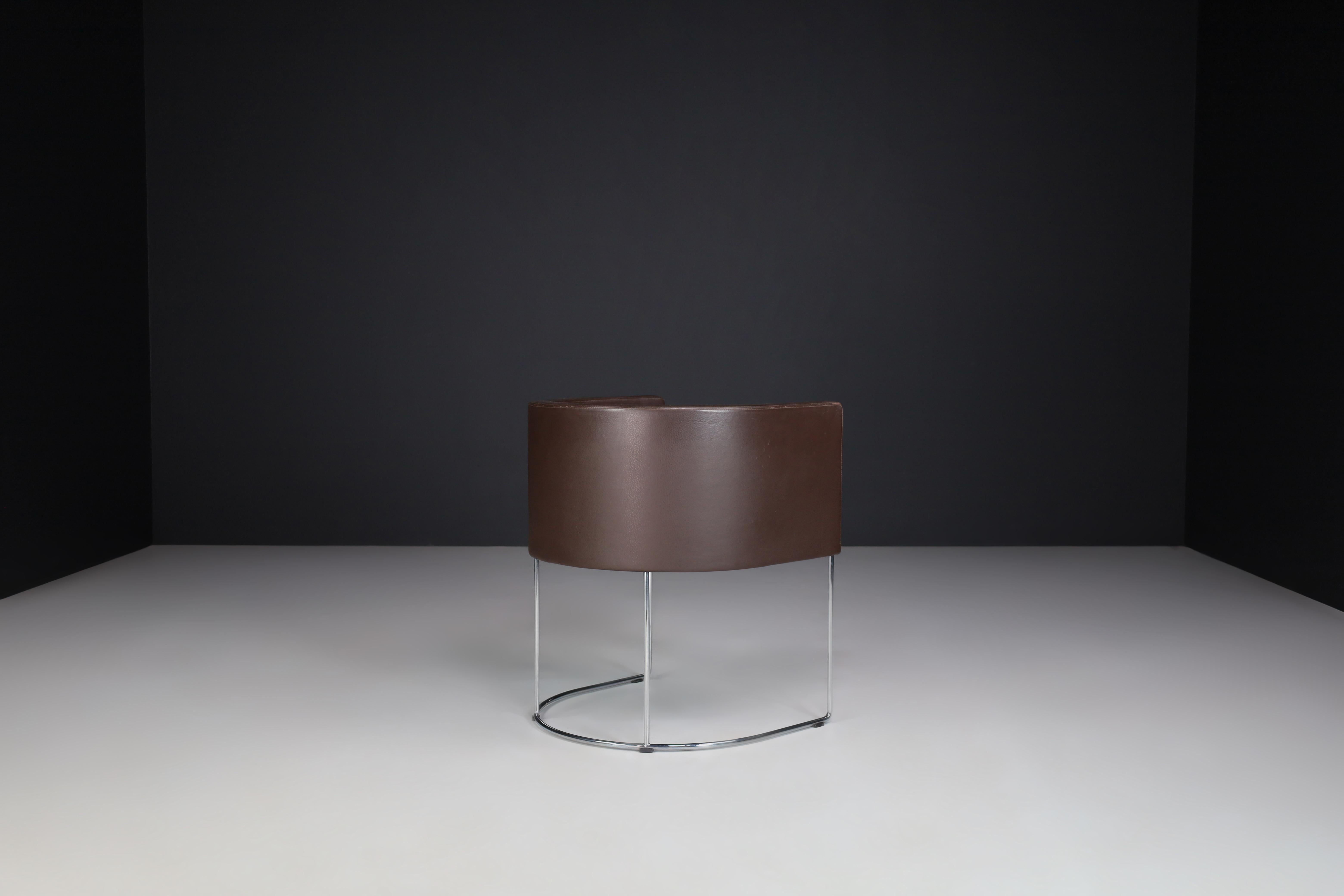 Set of 12 Italian Modern Arm Dining Chairs by Piero Lissoni for Matteo Grassi For Sale 1