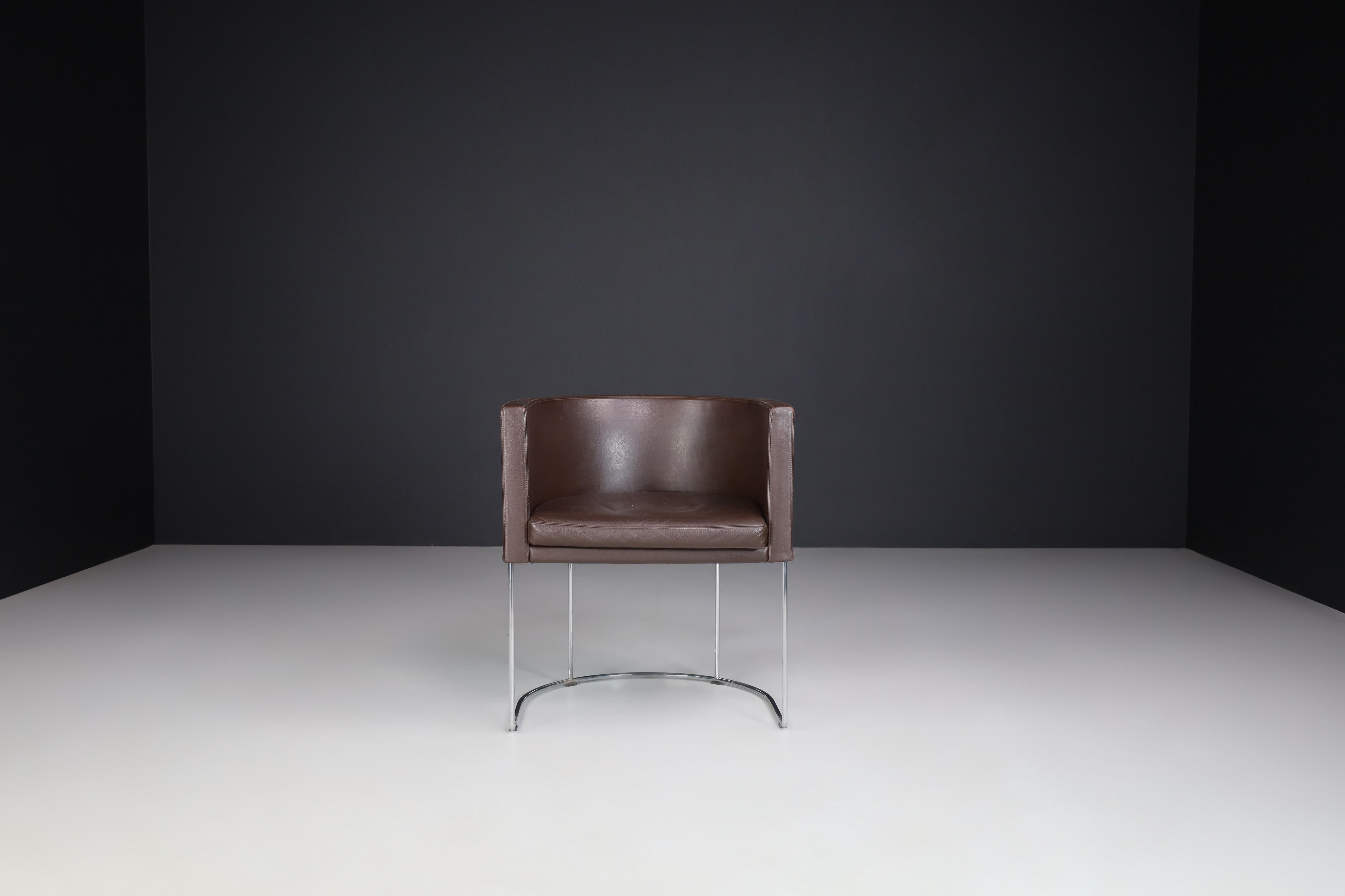 Set of 12 Italian Modern Arm Dining Chairs by Piero Lissoni for Matteo Grassi For Sale 3