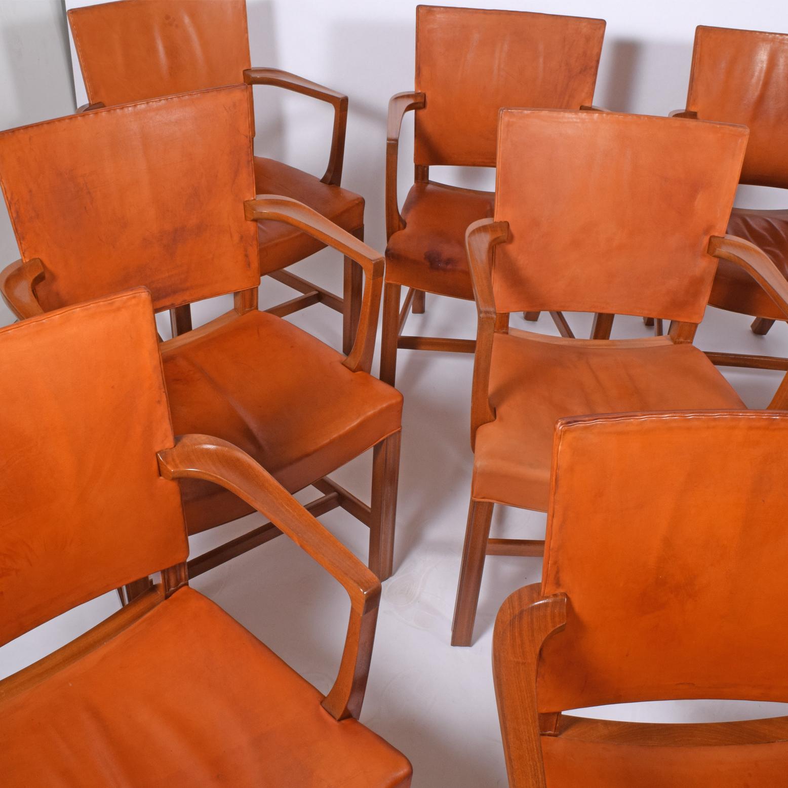 Danish Set of 12 Kaare Klint Red Armchairs for Rud Rasmussen