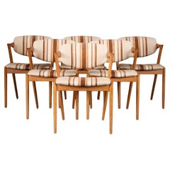 Set of 12 Kai Kristiansen Model 42 Teak Dining Chairs Danish Midcentury