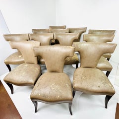 Set of 12 Klismos Style Dining Chairs