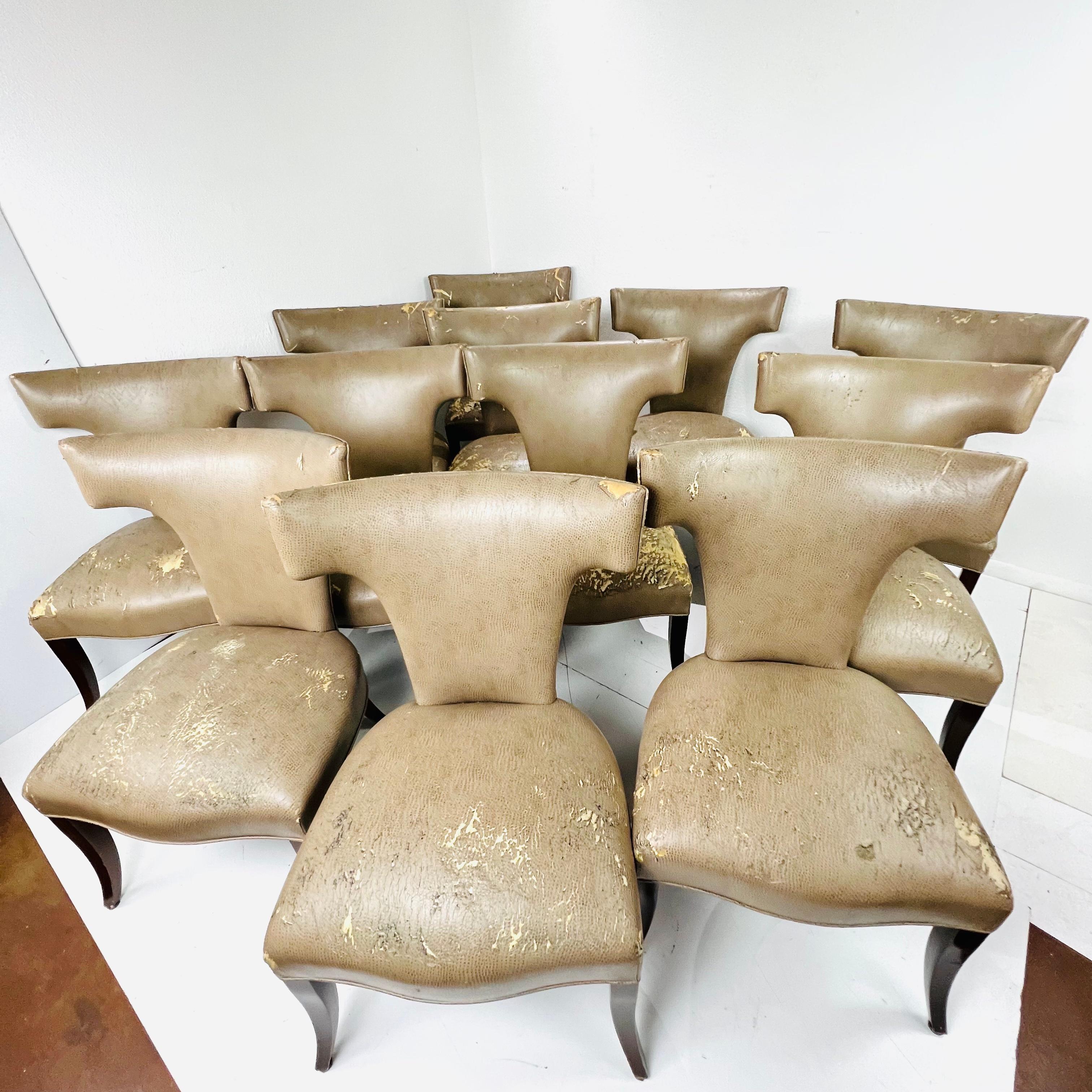 Unknown Set of 12 Klismos Style Dining Chairs