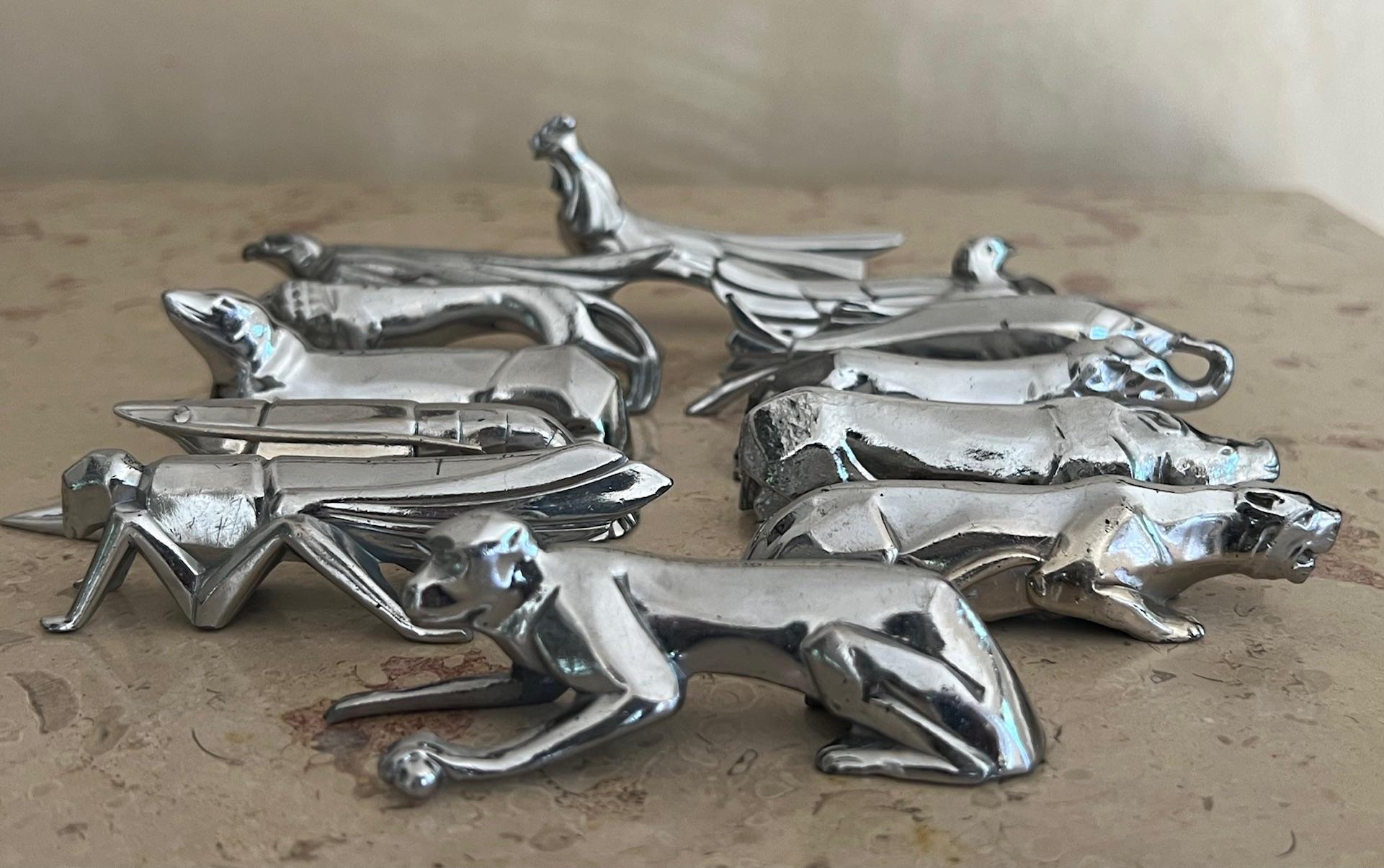 Set of 12 Knife Rests in the Art Deco Style of Christofle For Sale 3