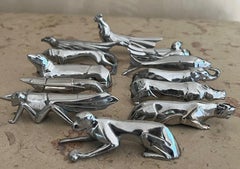 Juego de 12 soportes para cuchillos de estilo Art Déco de Christofle