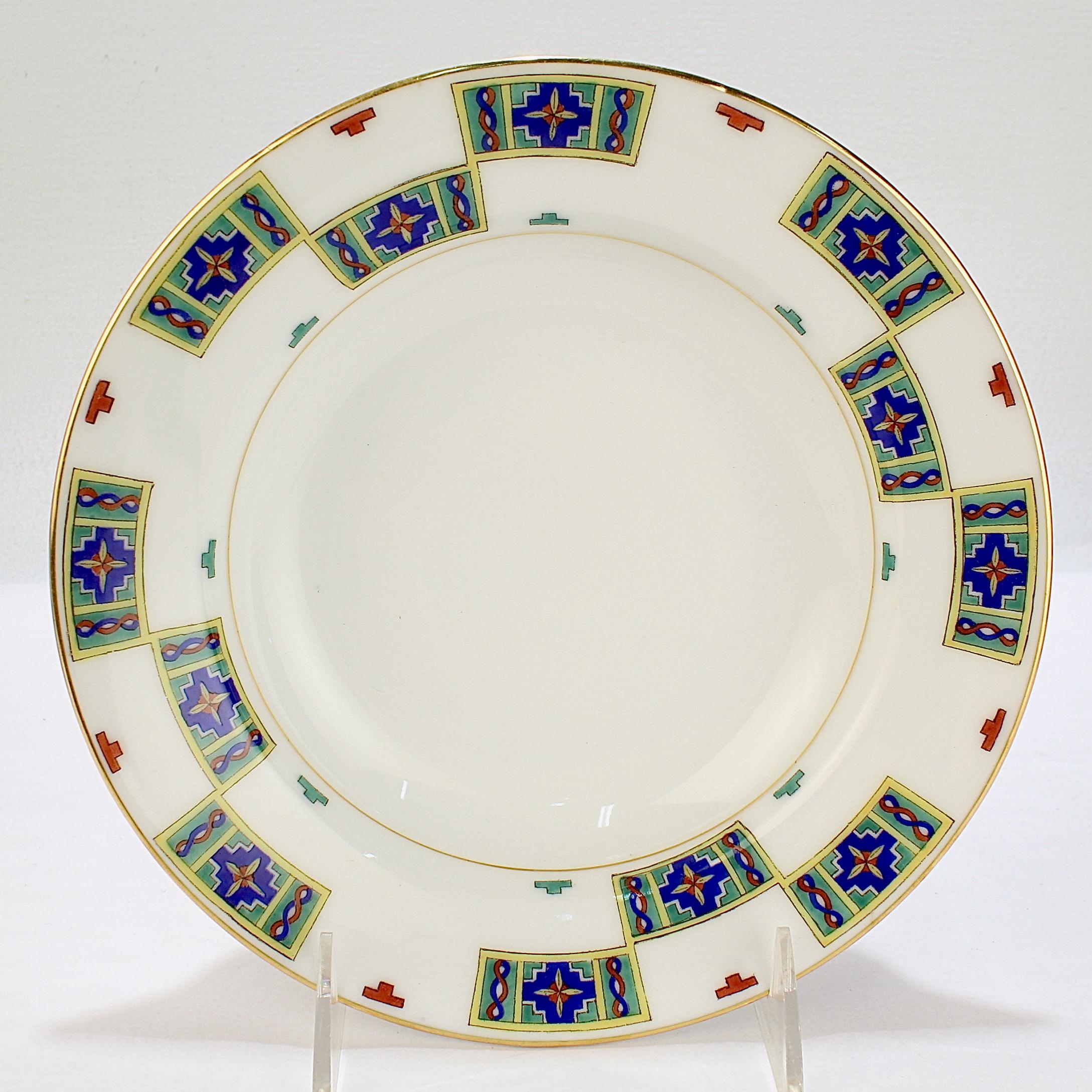 Set of 12 Kornilov / Kornilow Brothers Imperial Russian Porcelain Soup Bowls For Sale 9