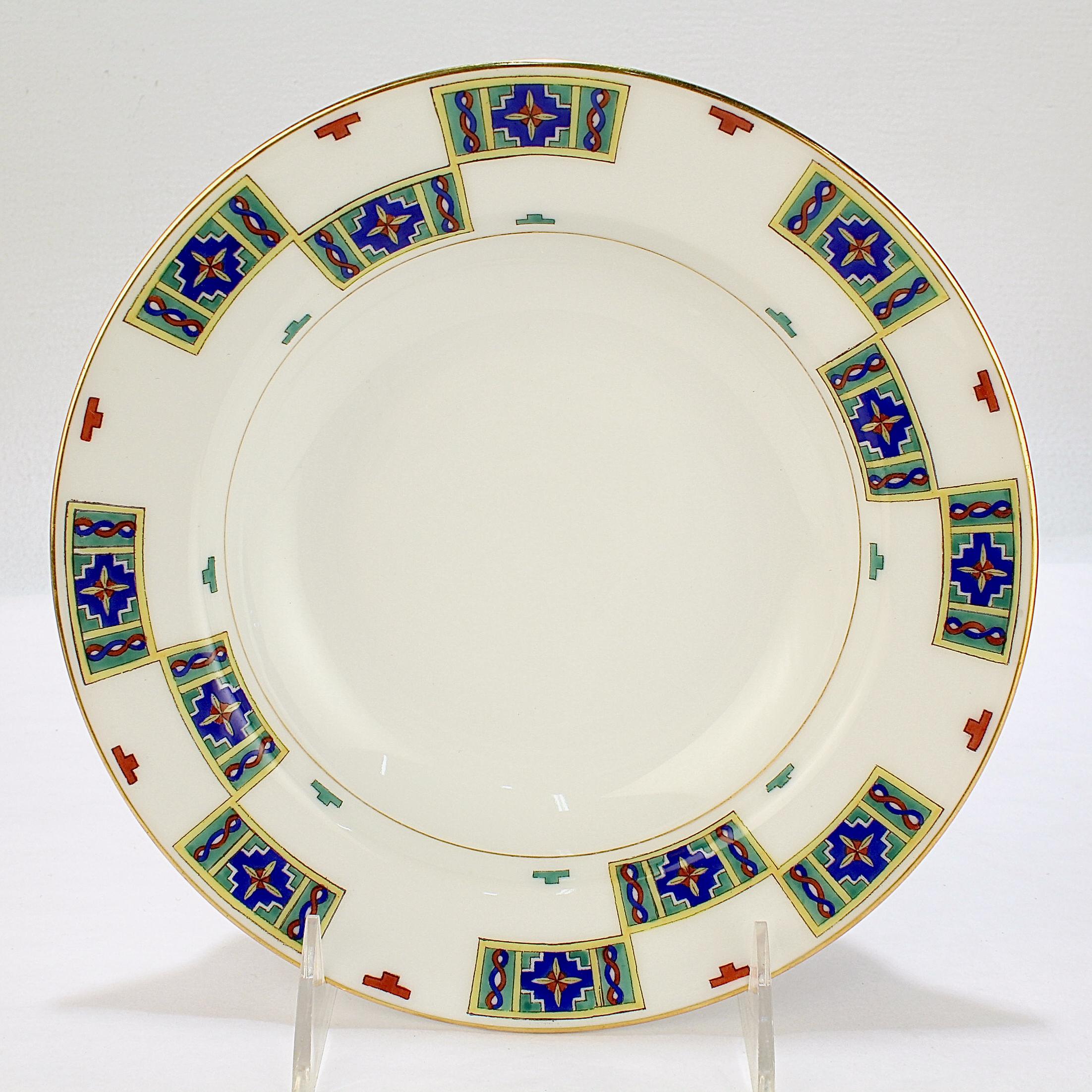 Set of 12 Kornilov / Kornilow Brothers Imperial Russian Porcelain Soup Bowls For Sale 10
