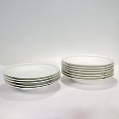 Set of 12 KPM Royal Berlin Reticulated Blanc de Chine Porcelain Dinner Plates