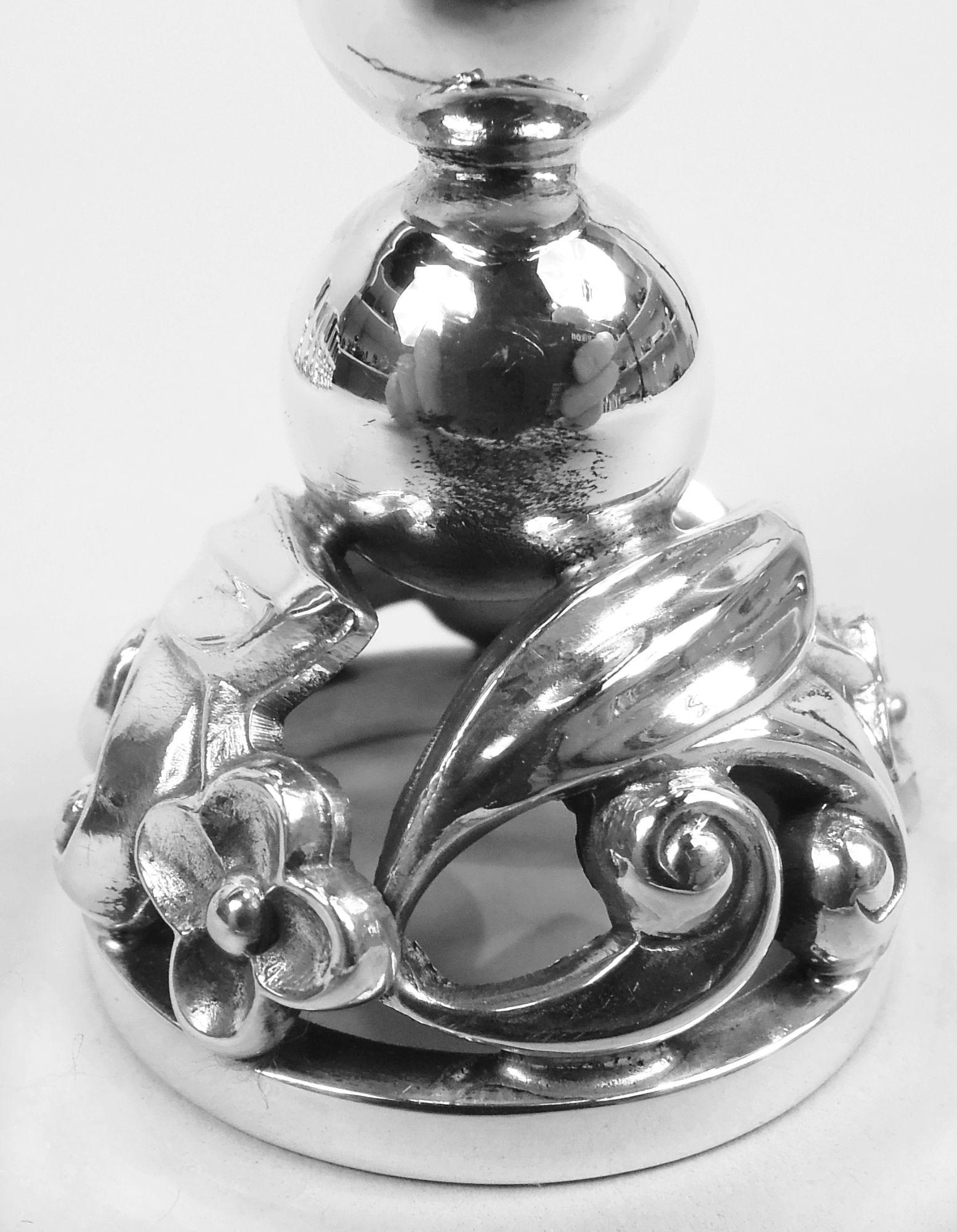 20th Century Set of 12 La Paglia Midcentury Modern Sterling Silver Cordials For Sale