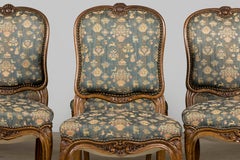 Set of 12 Late 19th Century French Provincial Louis XV Oak Dining Chairs