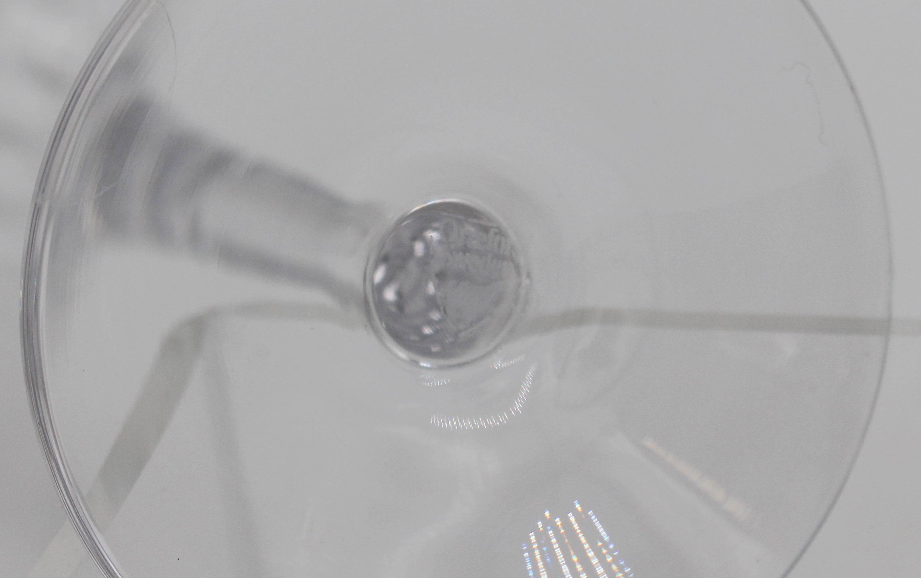 Swedish Set of 12 Late 20th Century Orrefors Champagne Flutes in 