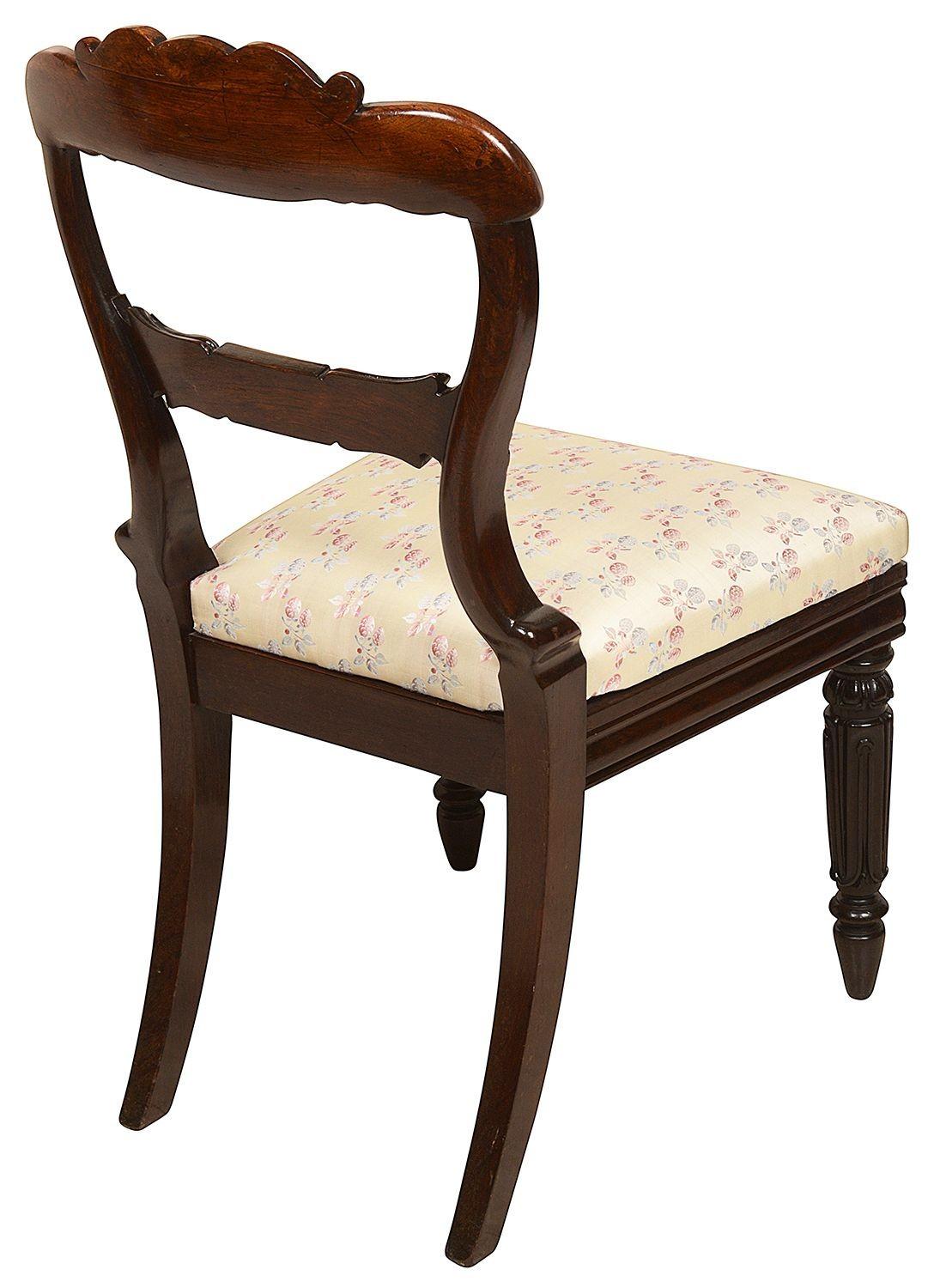 19th Century Set of 12 Late Regency Period Dining Chairs, circa 1830 For Sale