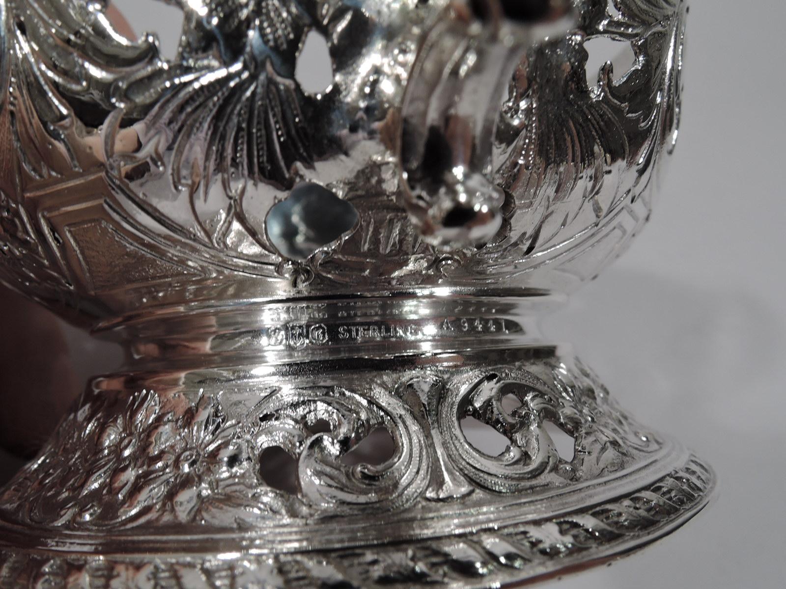 Set of 12 Lenox Bouillon Bowls in Gorham Sterling Silver Holders 2