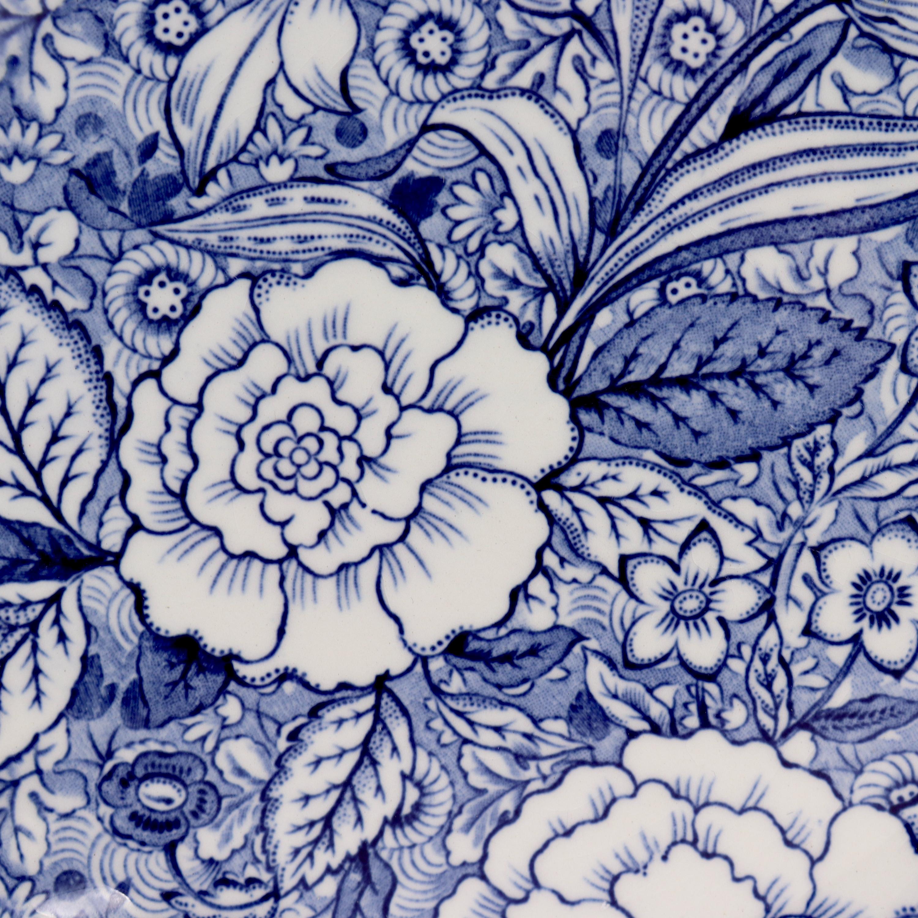 Ensemble de 12 assiettes carrées en pierre de fer Liberty Blue Johnson Brothers pour Tiffany & Co Bon état à Philadelphia, PA