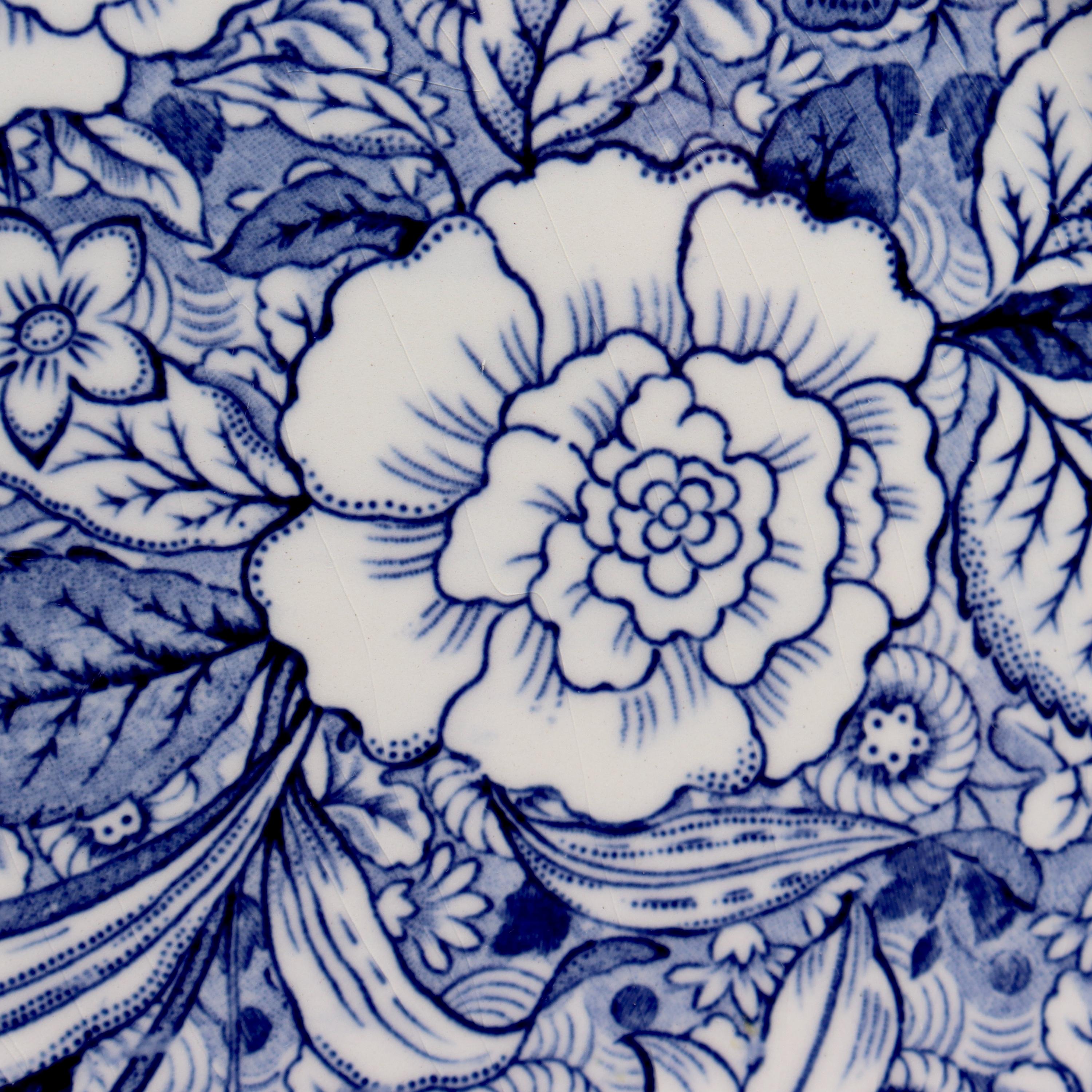Ensemble de 12 assiettes carrées en pierre de fer Liberty Blue Johnson Brothers pour Tiffany & Co 2