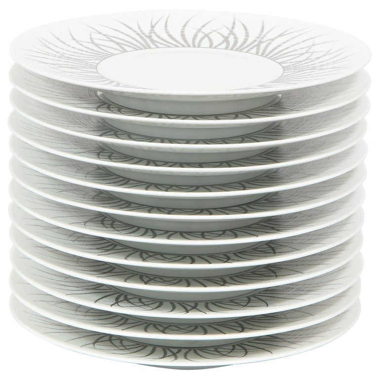 Set of 12 Limoges Gilded Porcelain 