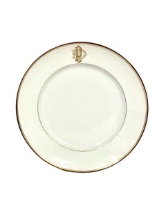 Antique Limoges Porcelain Set of 12 Dessert Plates
