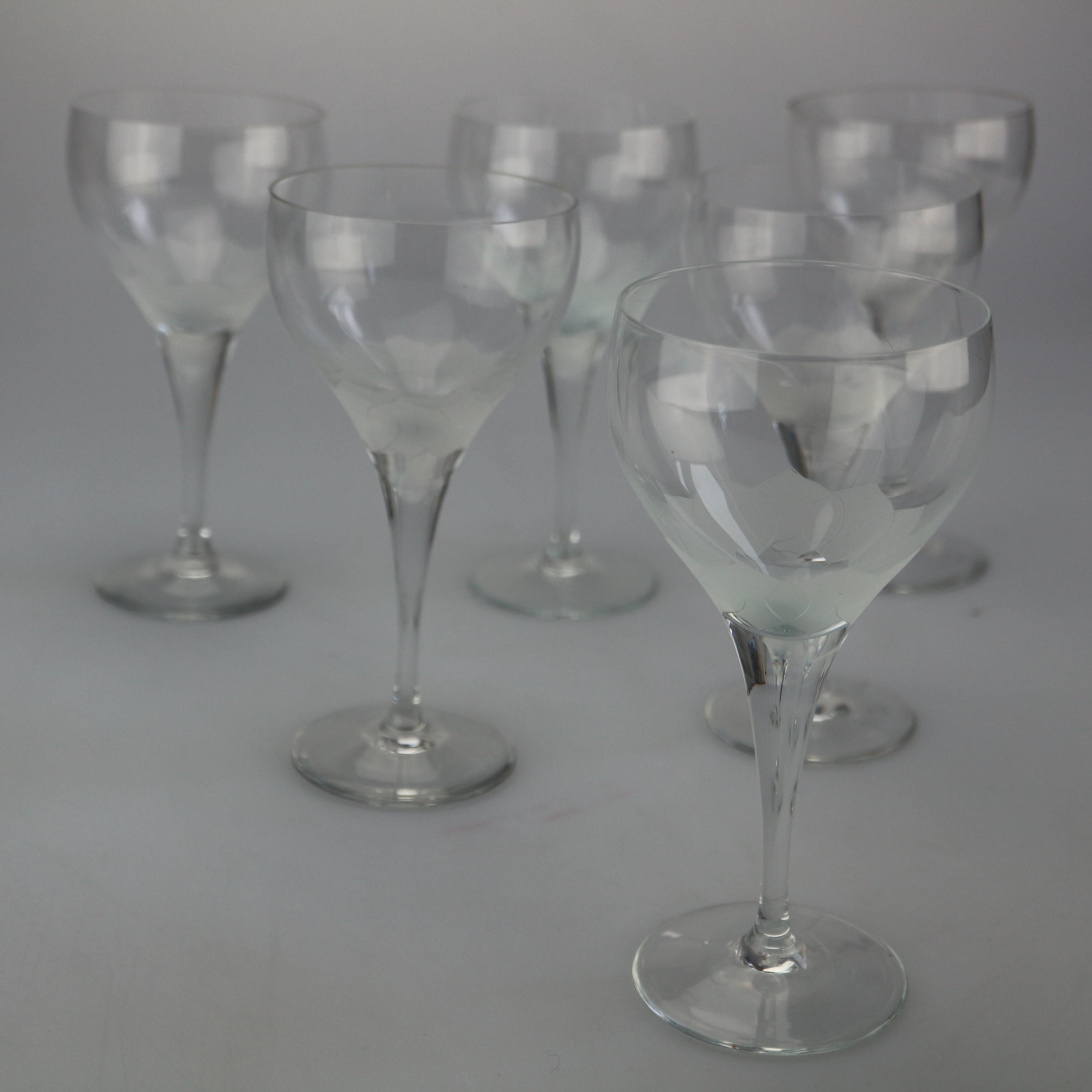 Cristal Lot de 12 verres à vin Lotus par Richard Latham et Bjørn Wiinblad pour Rosenthal en vente