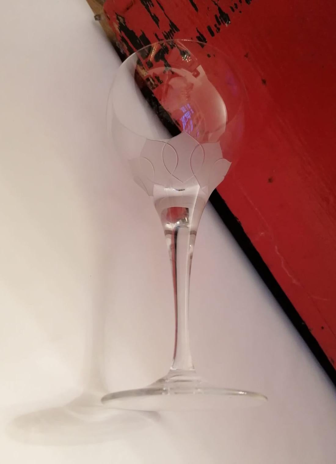 Late 20th Century Set of 12 Lotus Wine Glasses by Richard Latham and Bjørn Wiinblad for Rosenthal