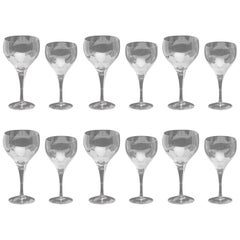 Set of 12 Lotus Wine Glasses by Richard Latham and Bjørn Wiinblad for Rosenthal