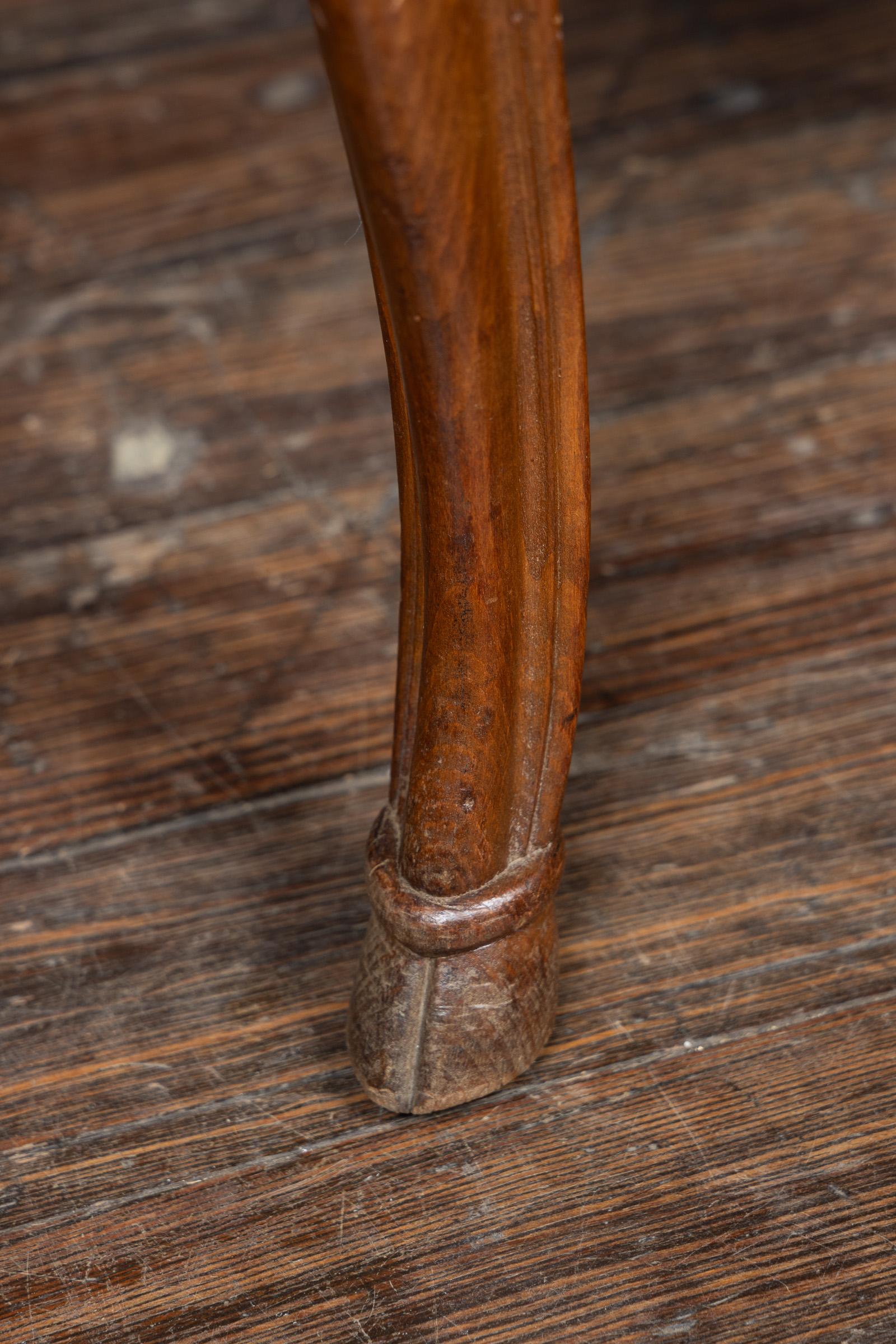 Set di 12 sedie a schienale alto in Oak Luigi XV con arazzo originale, XIX secolo in vendita 4