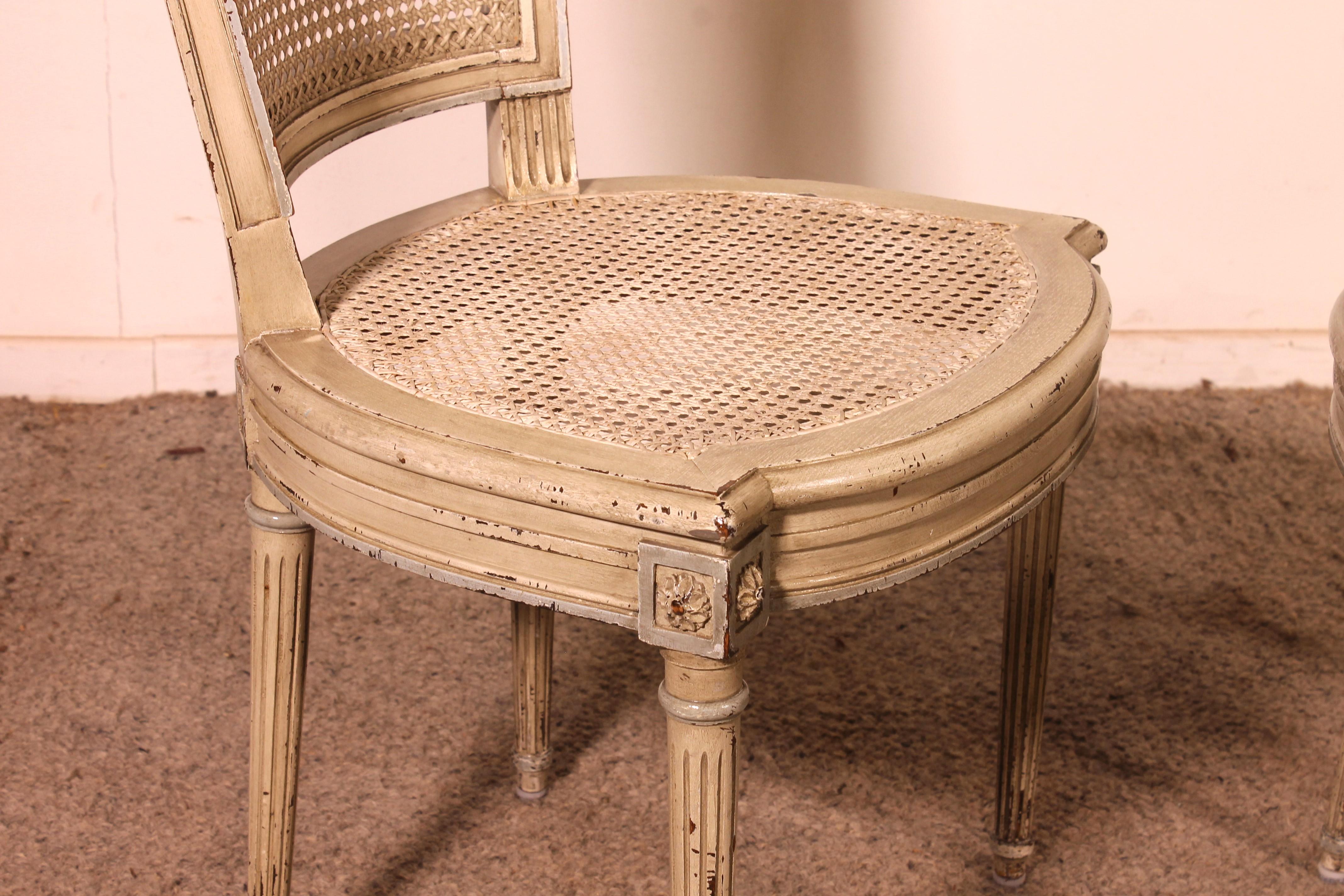 Set Of 12 Louis XVI Style Chairs In Polychrome Wood - 19th Century For Sale 11