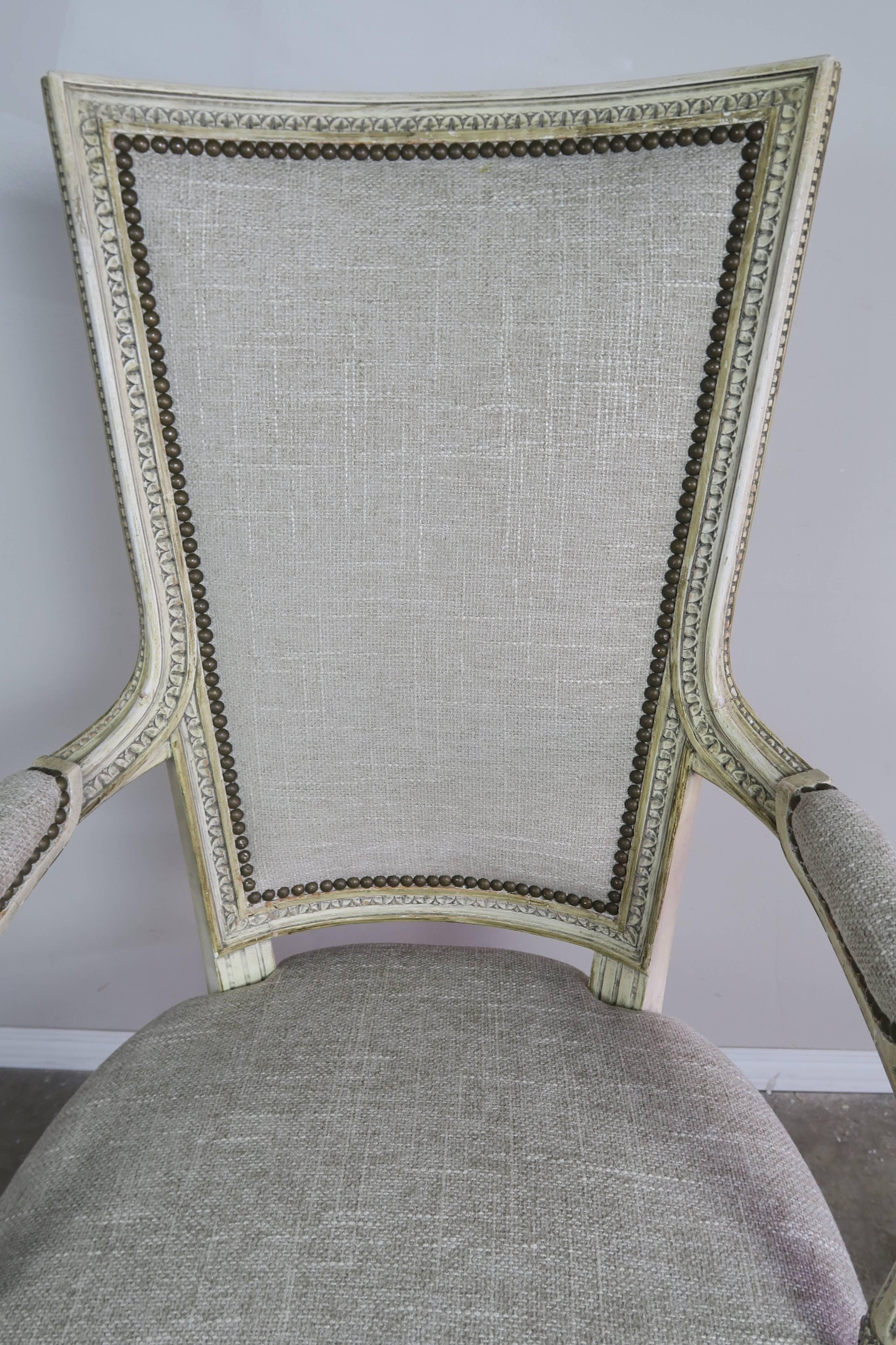 French Set of 12 Louis XVI Style Neoclassical Dining Room Chairs