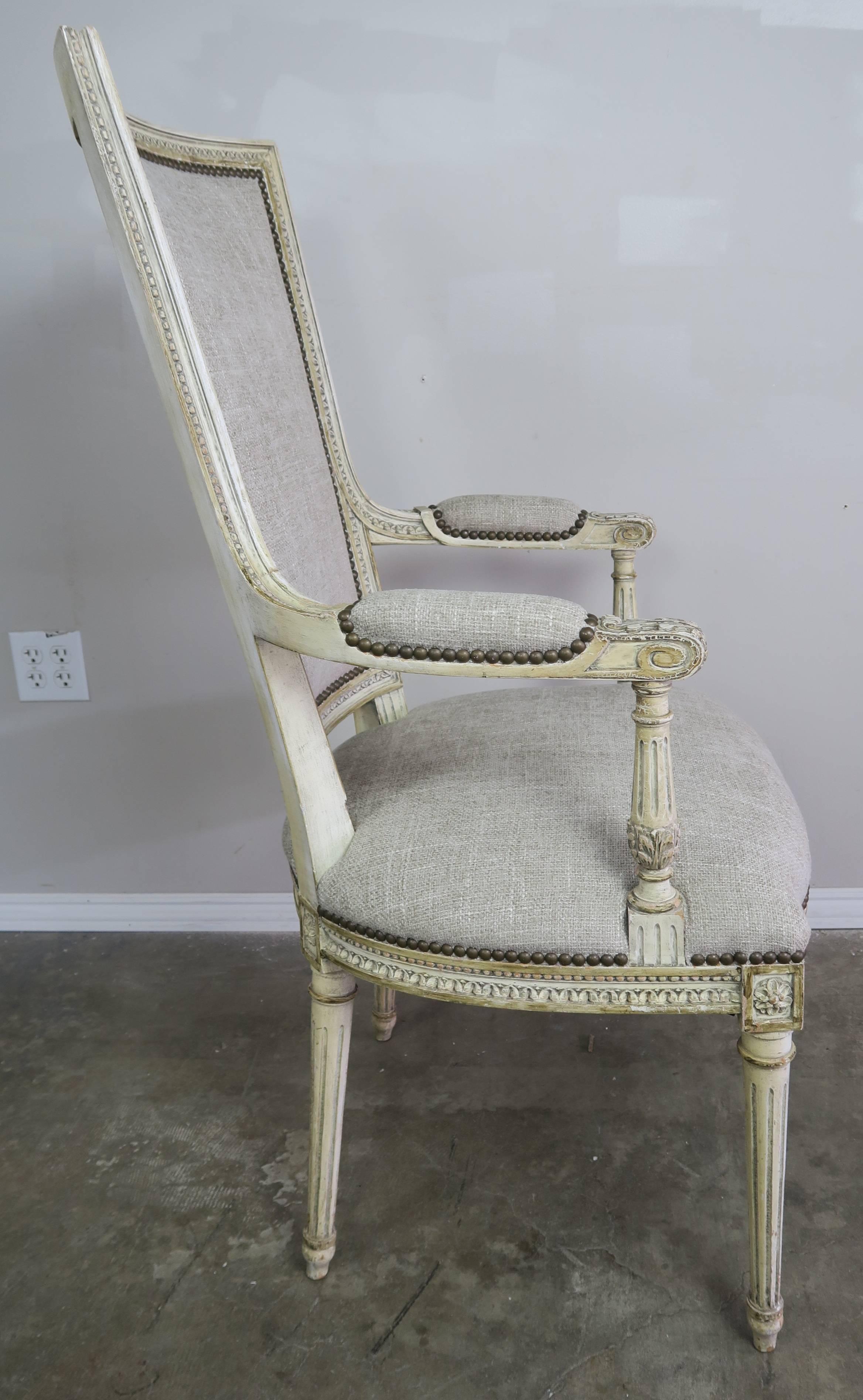 Set of 12 Louis XVI Style Neoclassical Dining Room Chairs 1