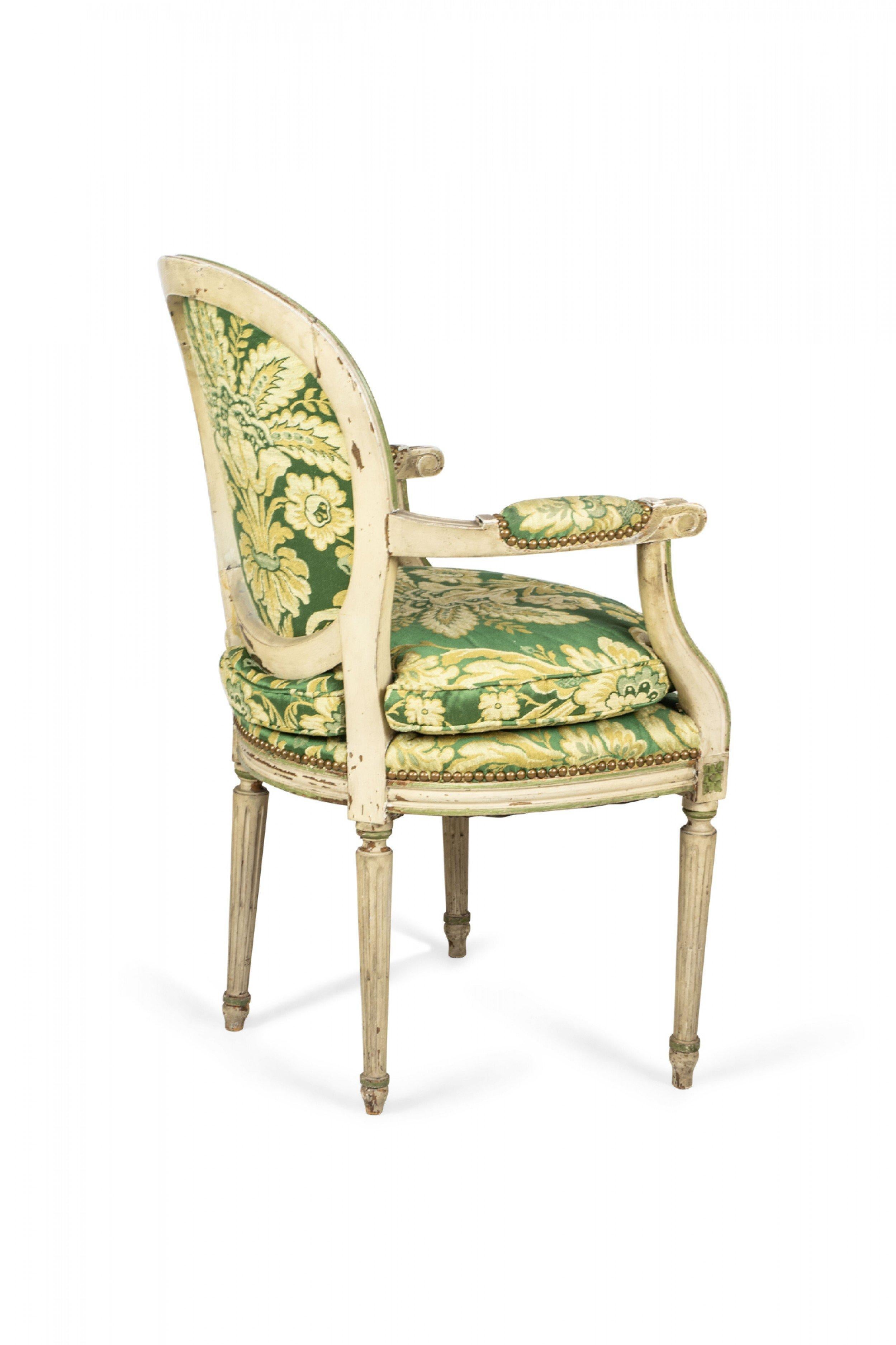 green upholstered dining chair