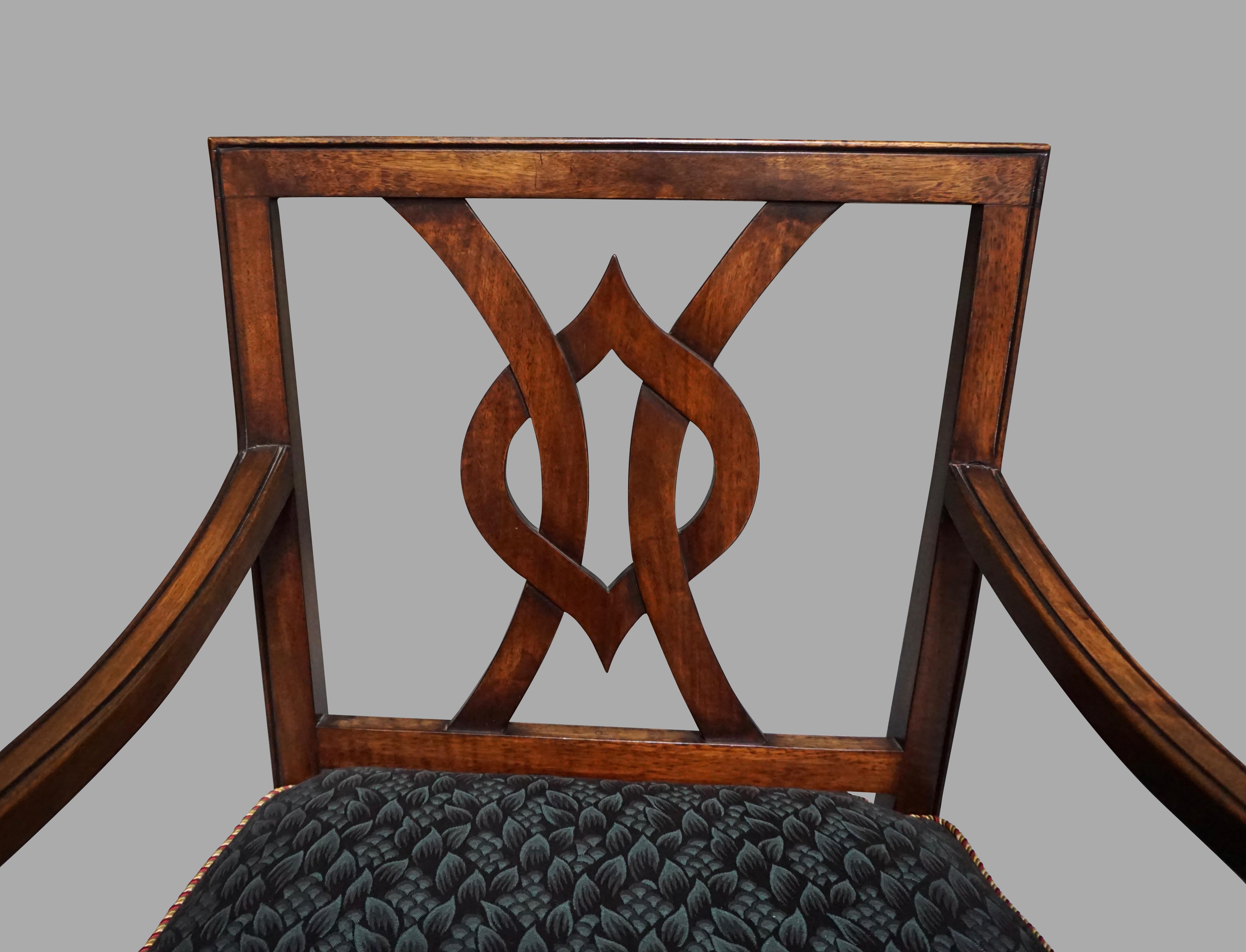 Set of 12 Mahogany Dining Chairs in the Neoclassical Taste In Good Condition In San Francisco, CA