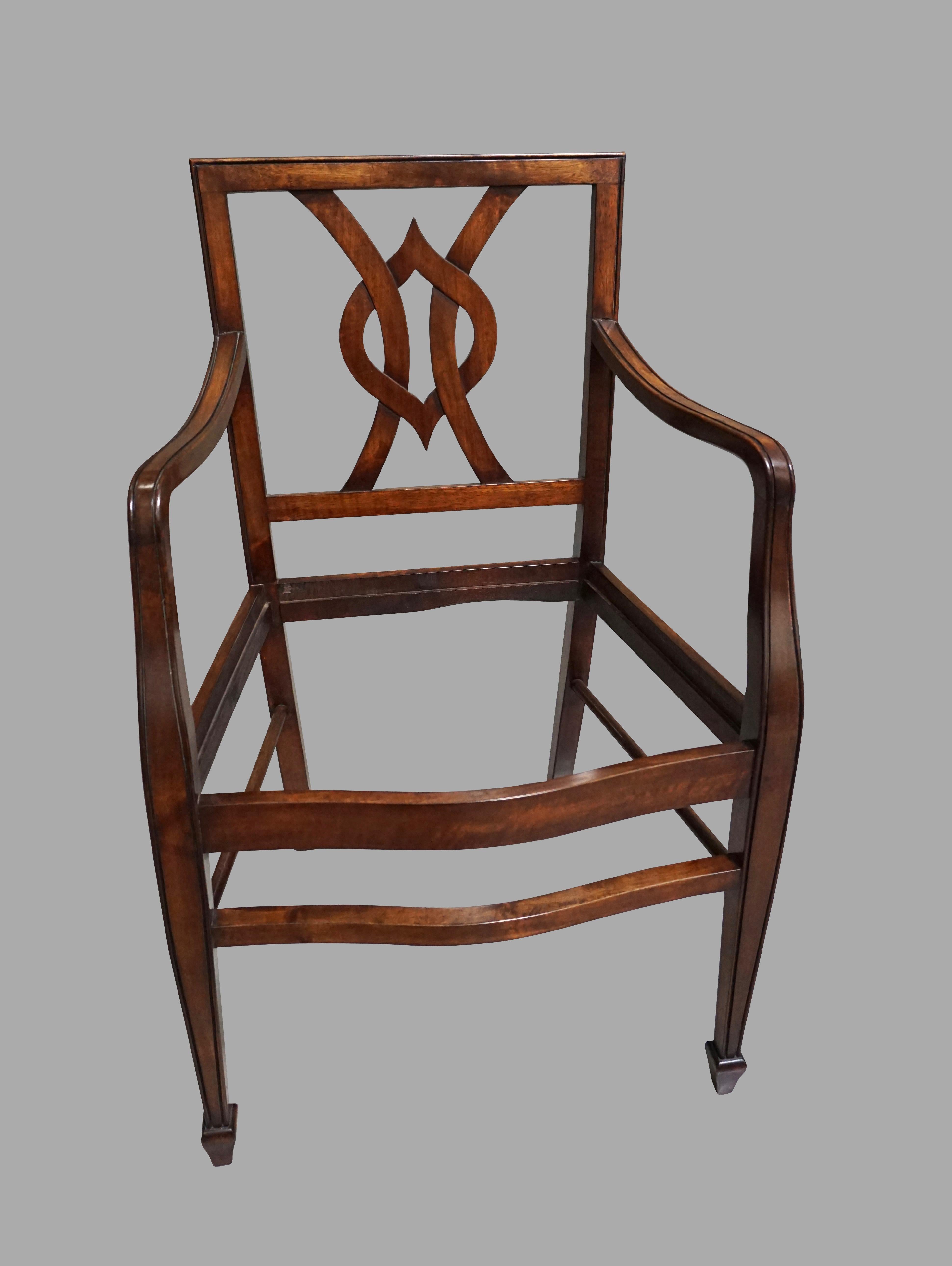 Contemporary Set of 12 Mahogany Dining Chairs in the Neoclassical Taste
