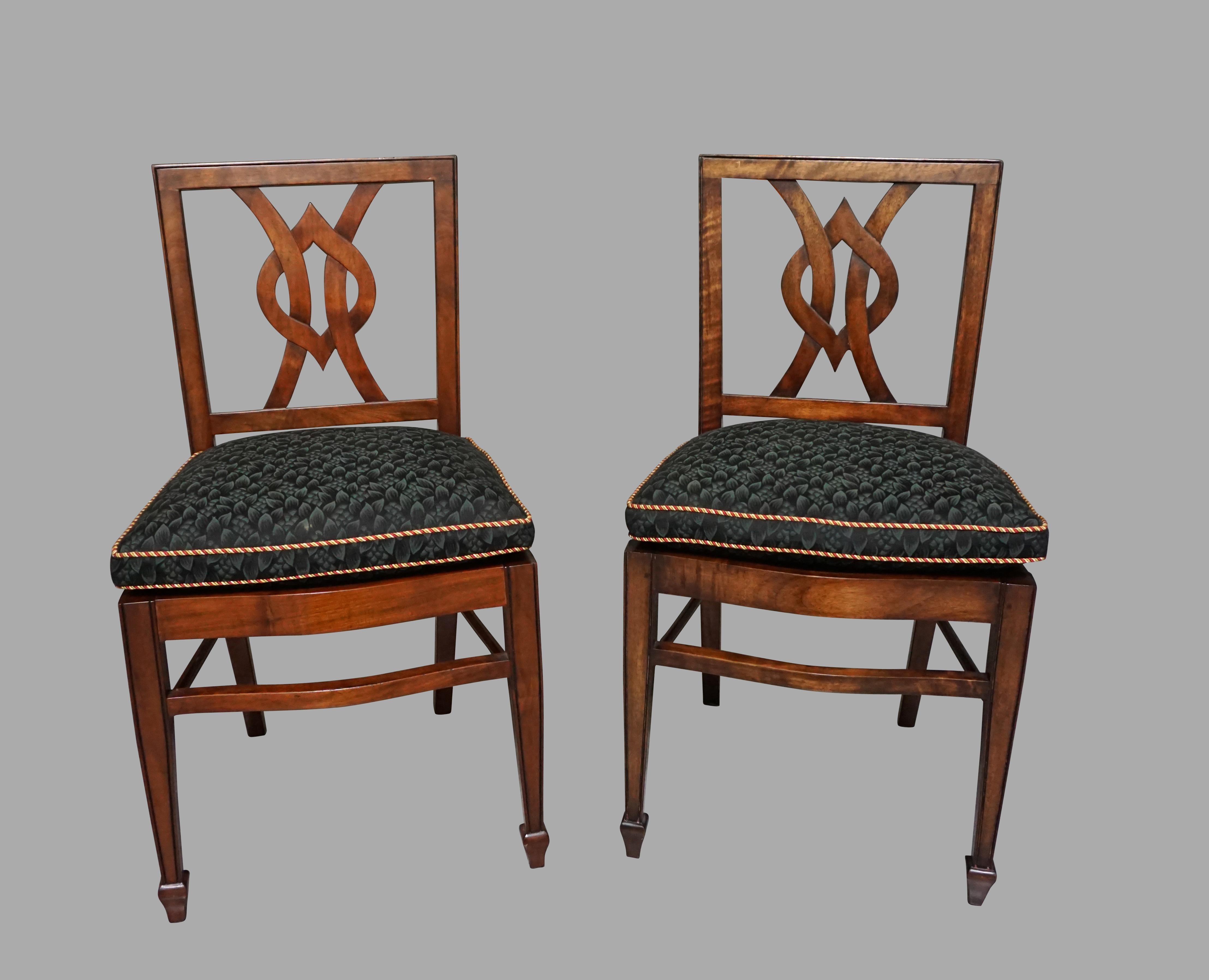 Set of 12 Mahogany Dining Chairs in the Neoclassical Taste 1