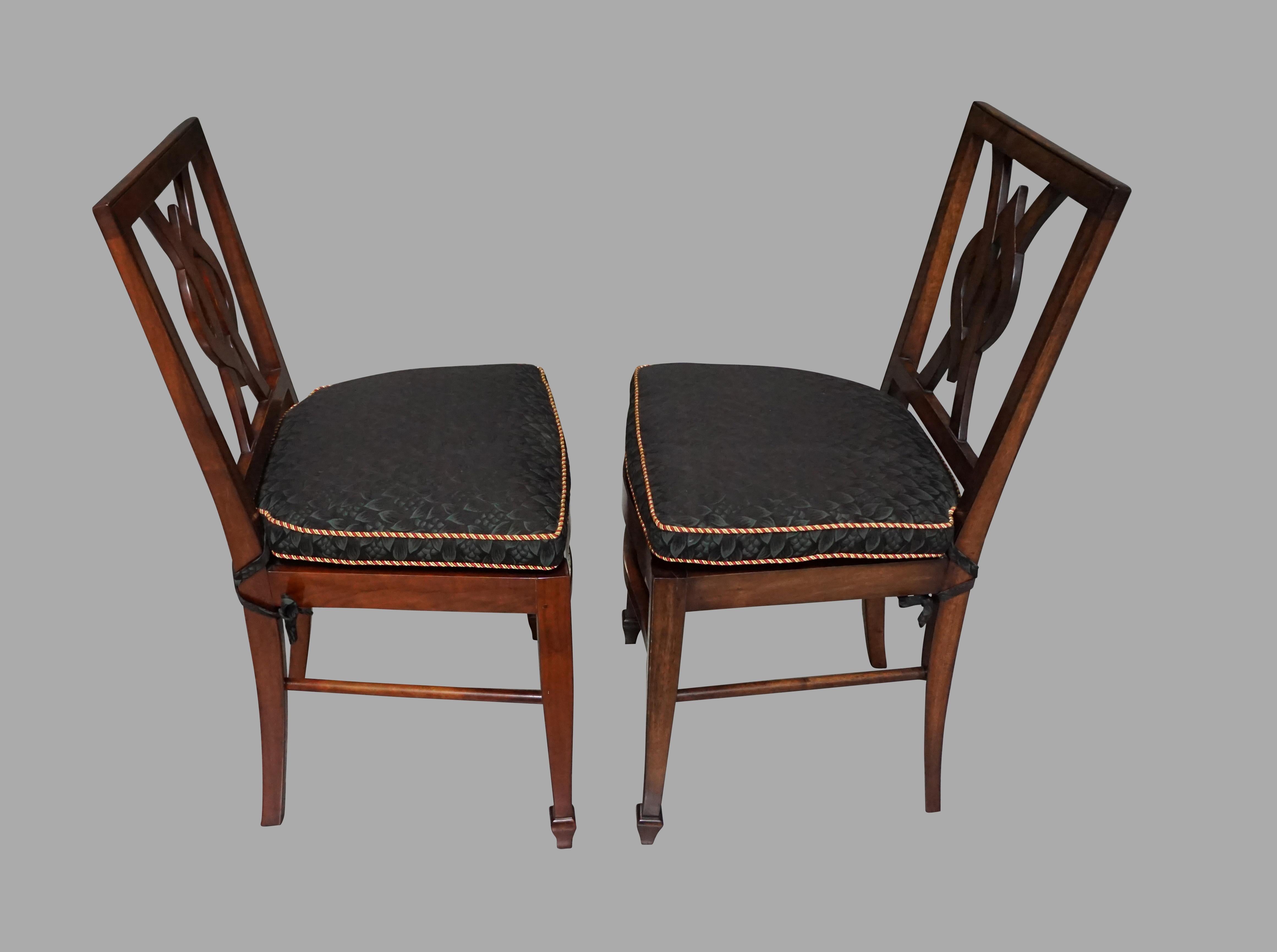 Set of 12 Mahogany Dining Chairs in the Neoclassical Taste 3