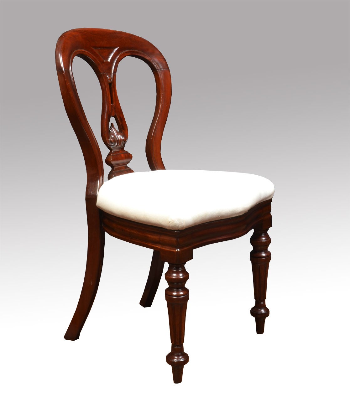 British Set of 12 Mahogany Victorian Dining Chairs