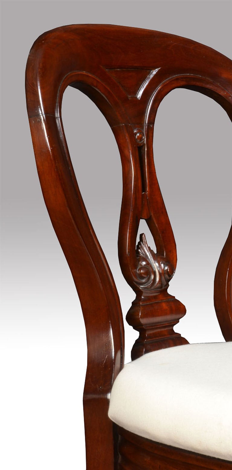 Set of 12 Mahogany Victorian Dining Chairs For Sale at 1stDibs