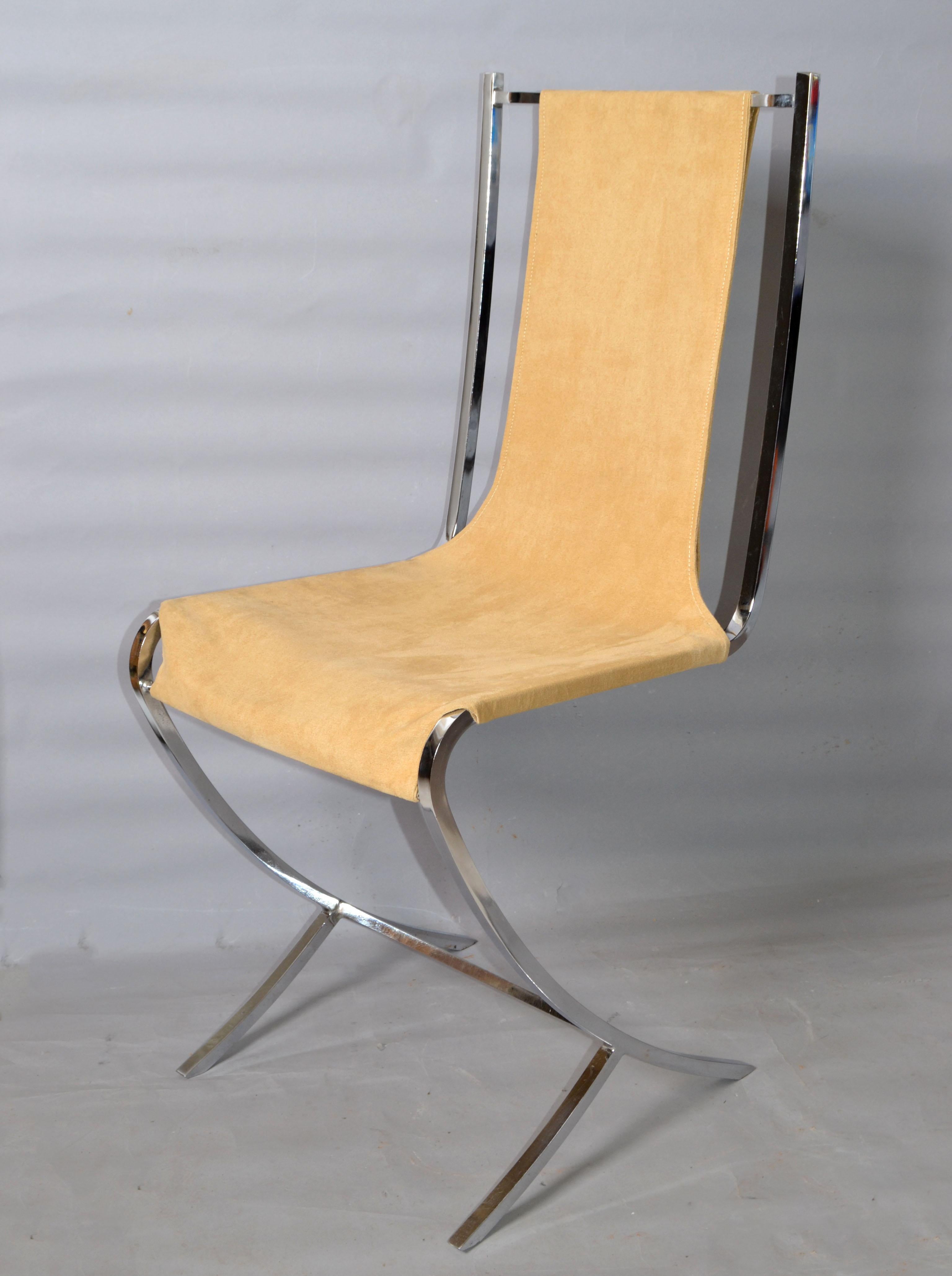 Steel Set of 12 Maison Jansen Chair