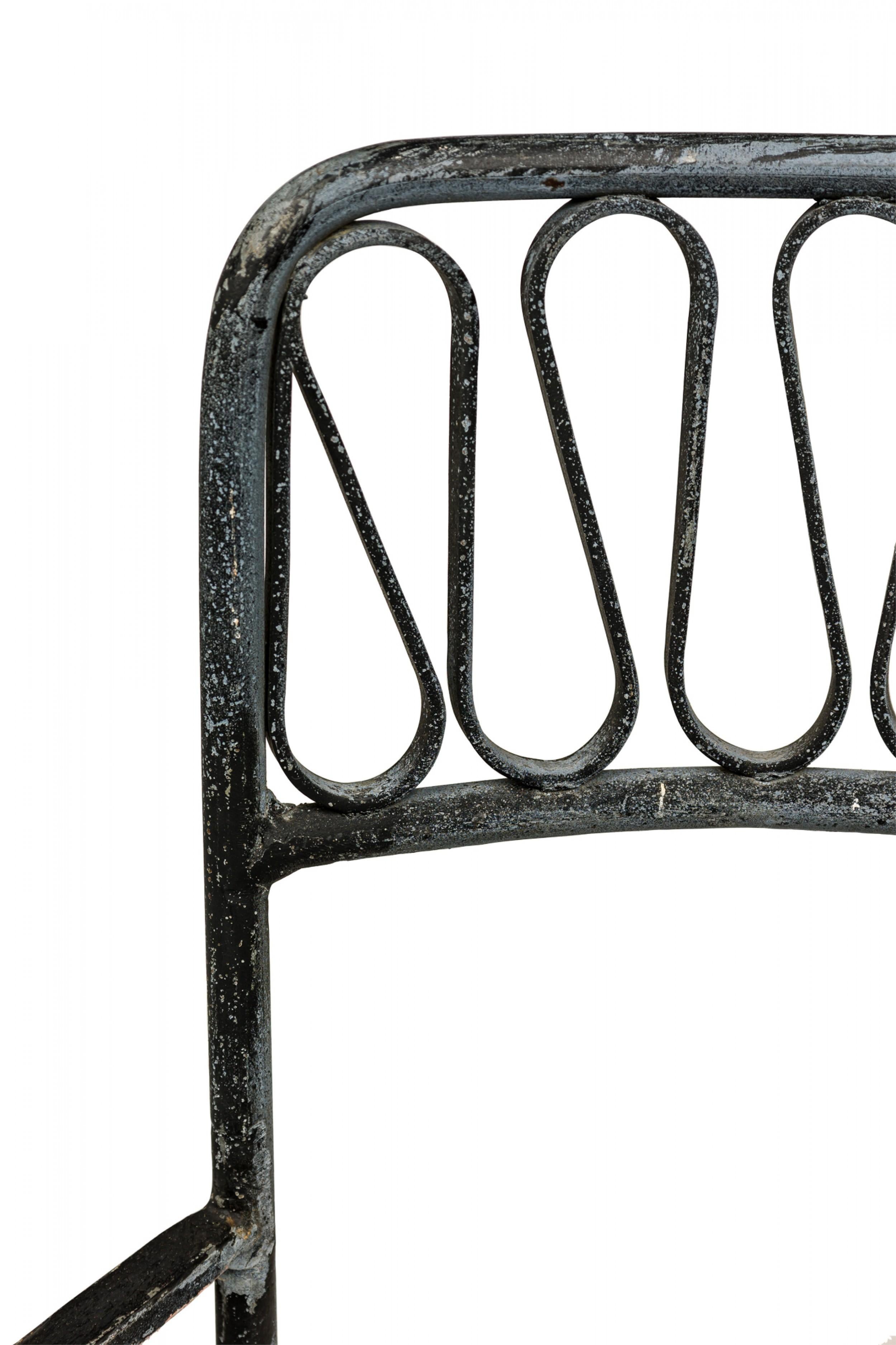 Metal Set of 12 Maurizio Tempestini for Salterini Ribbon Dining Chairs with Seats